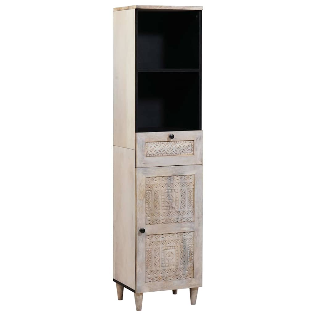vidaXL Badkamer Kast Lichtbruin 38 x 33.5 x 160 cm Massief Mango Hout