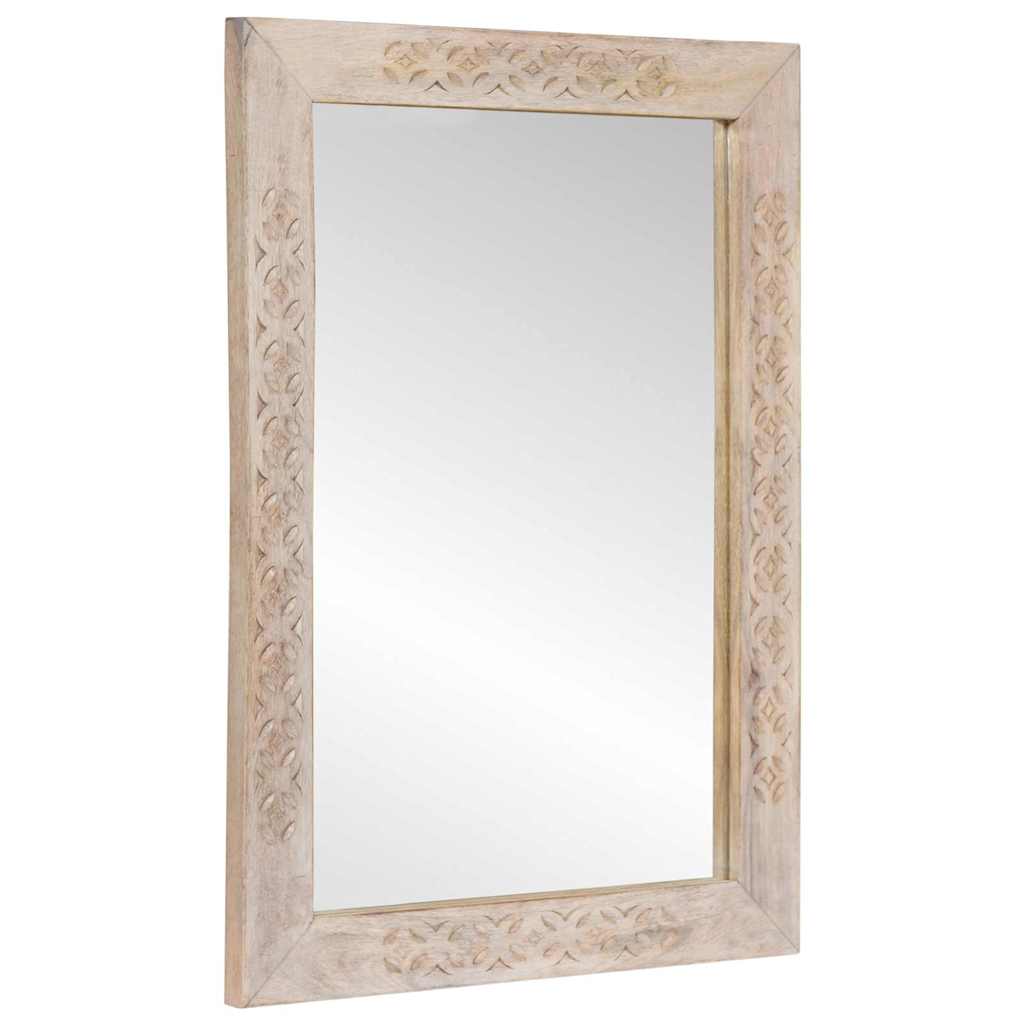 vidaXL Spiegel met spiegel Lichtbruin 57 x 70 x 3 cm massief mangohout