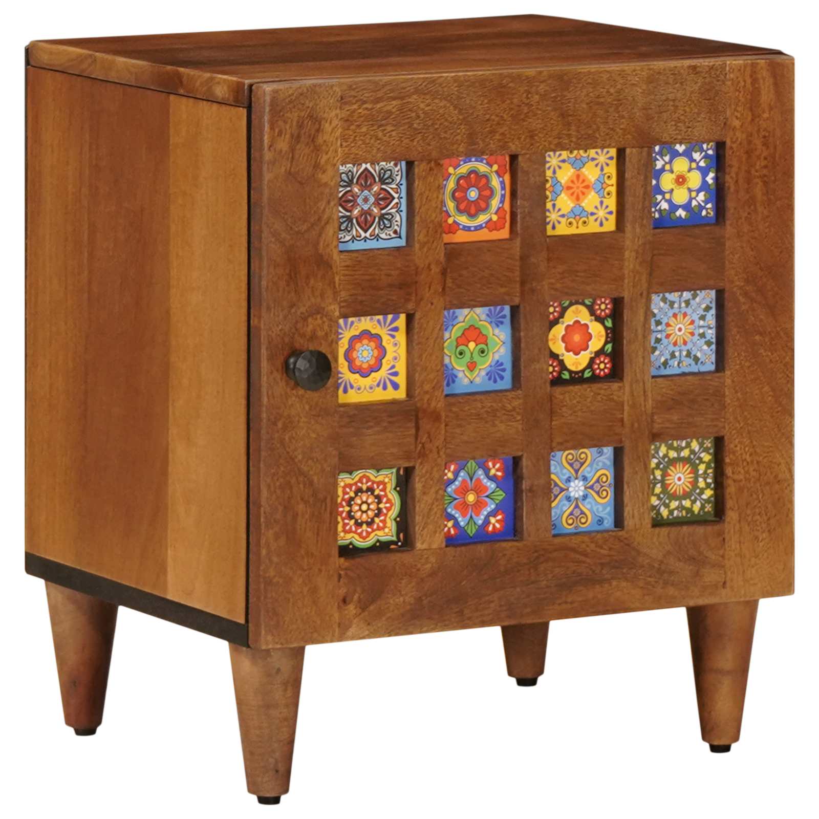 vidaXL Nachtkastje Bruin 40 x 33,5 x 46 cm Massief Mango Hout