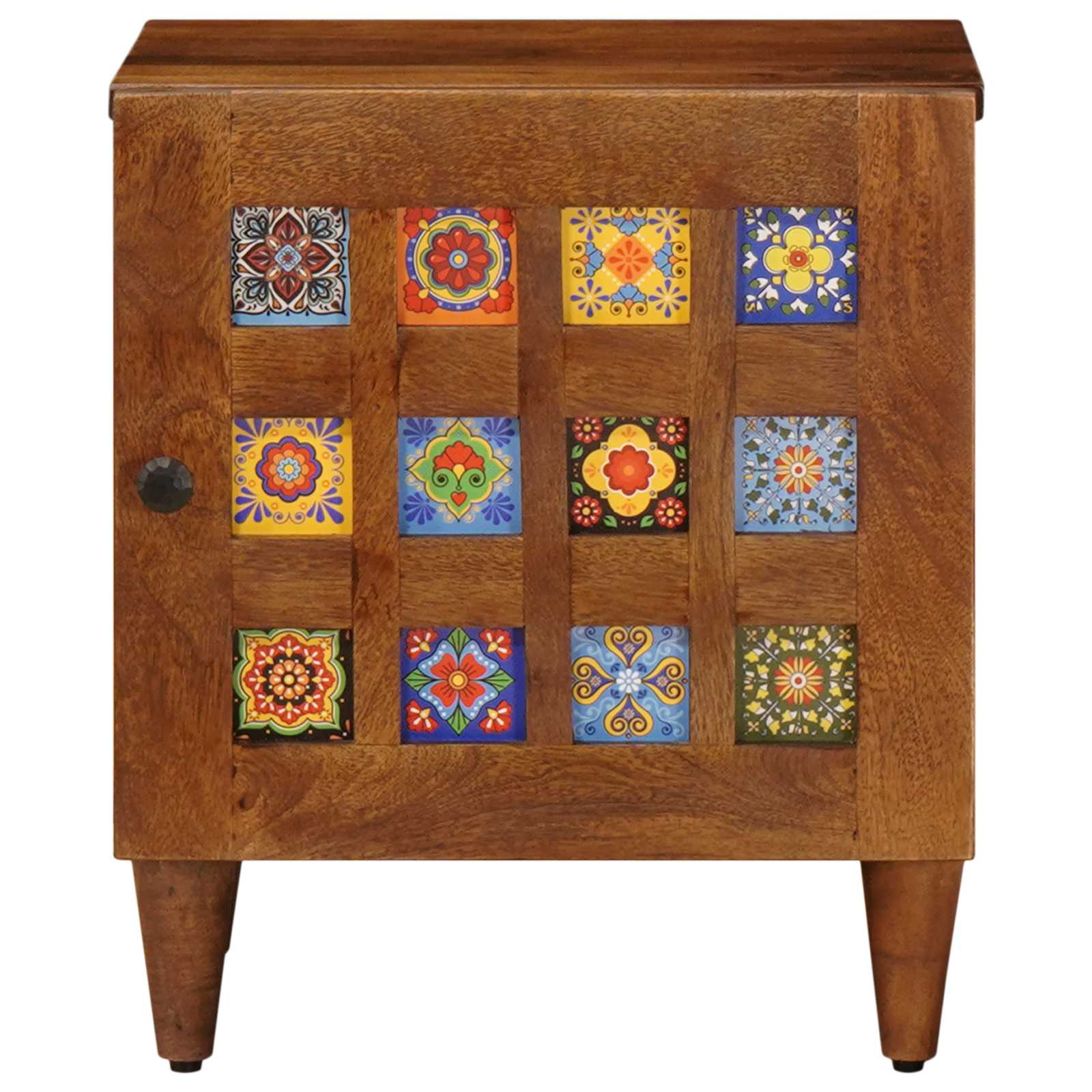 vidaXL Nachtkastje Bruin 40 x 33,5 x 46 cm Massief Mango Hout