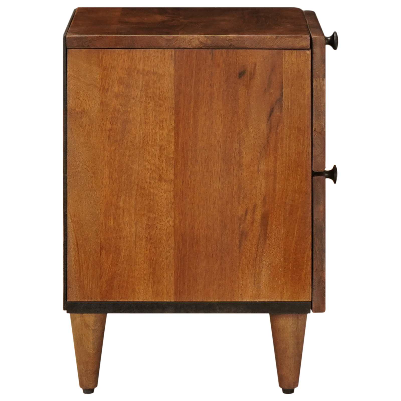 vidaXL Nachtkastje 2 pcs Bruin 40 x 33,5 x 46 cm Massief Mango Hout