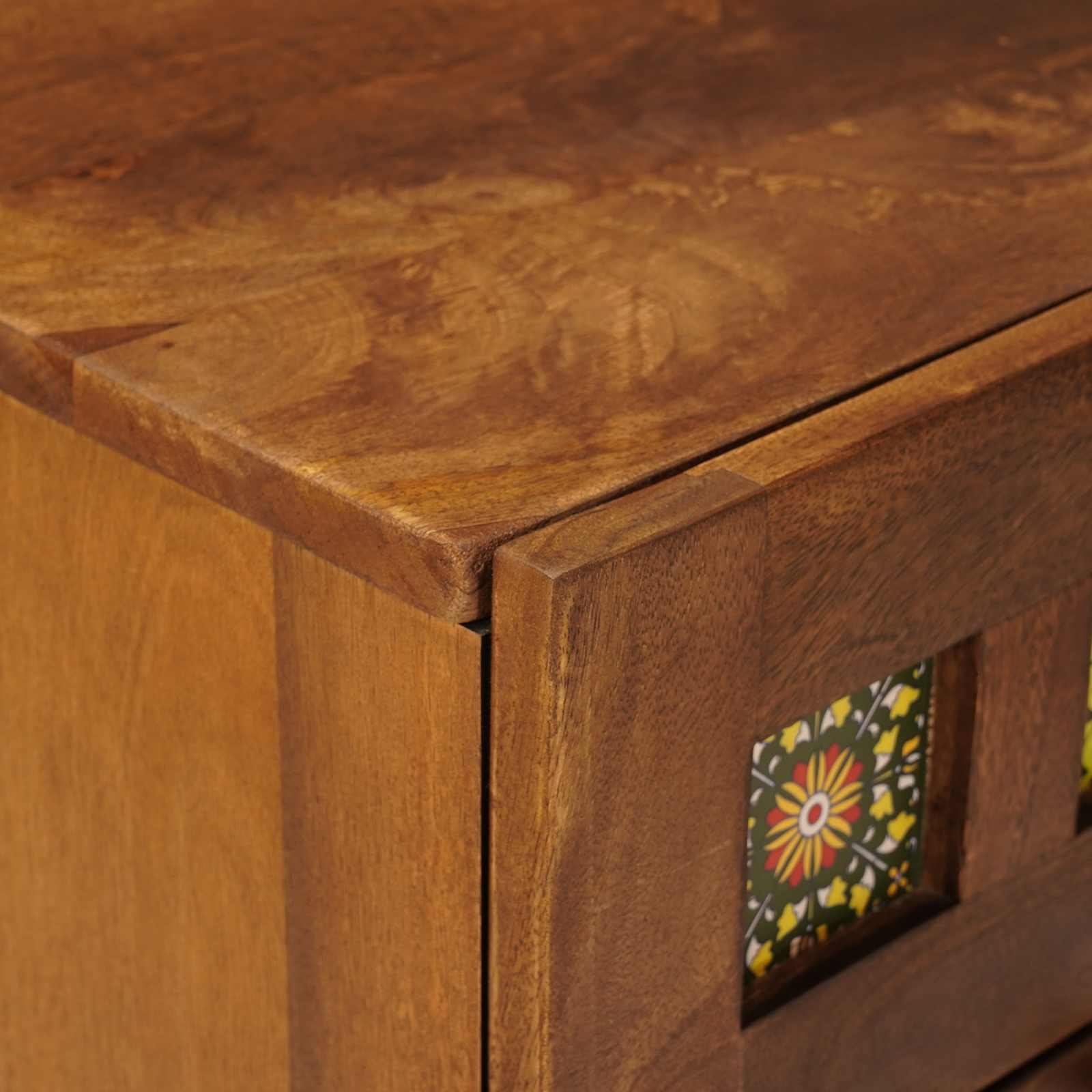 vidaXL Nachtkastje 2 pcs Bruin 40 x 33,5 x 46 cm Massief Mango Hout