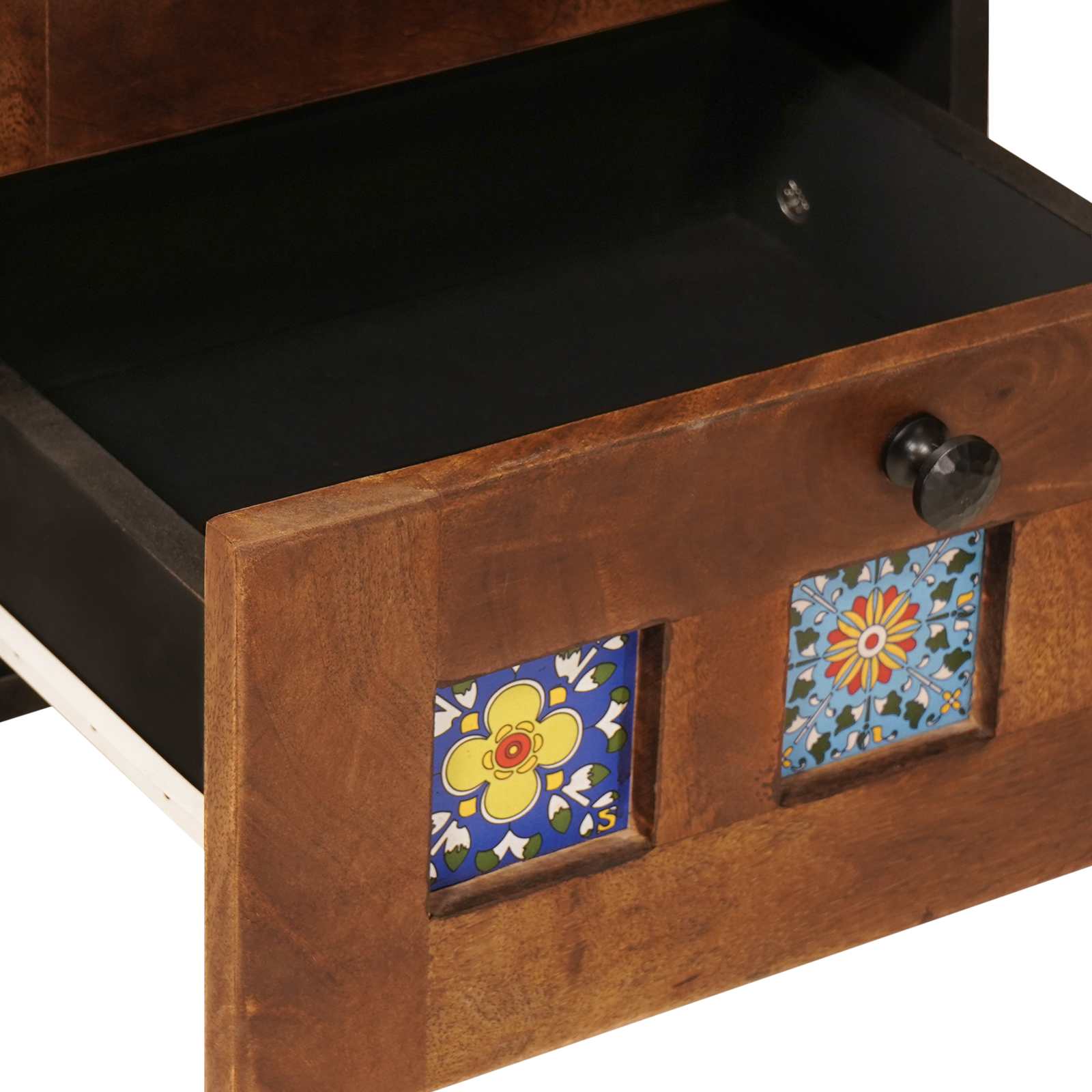 vidaXL Nachtkastje 2 pcs Bruin 40 x 33,5 x 46 cm Massief Mango Hout
