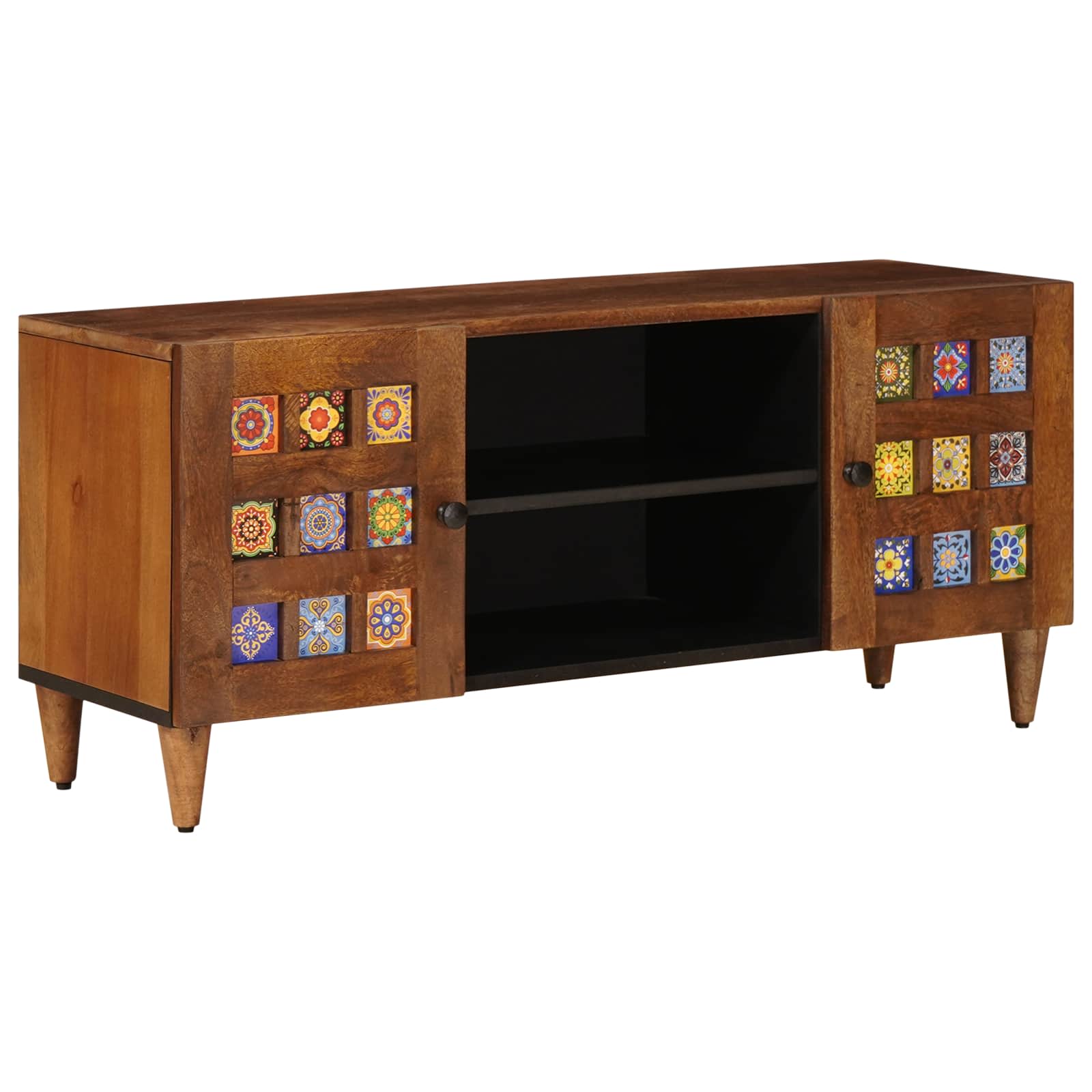 vidaXL TV-kast Walnotenhout 105 x 33,5 x 46 cm Massief Mango Hout