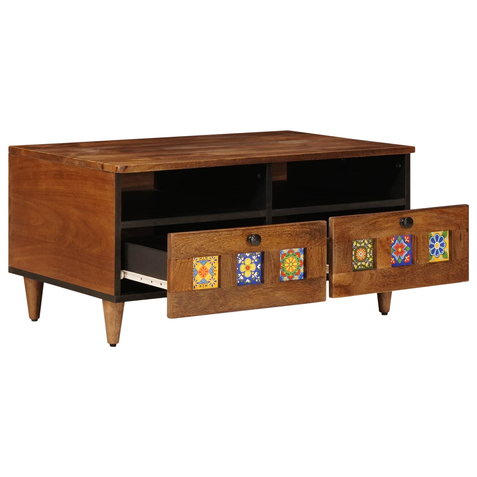 vidaXL TV-kast Walnotenhout 70 x 33,5 x 46 cm Massief Mango Hout