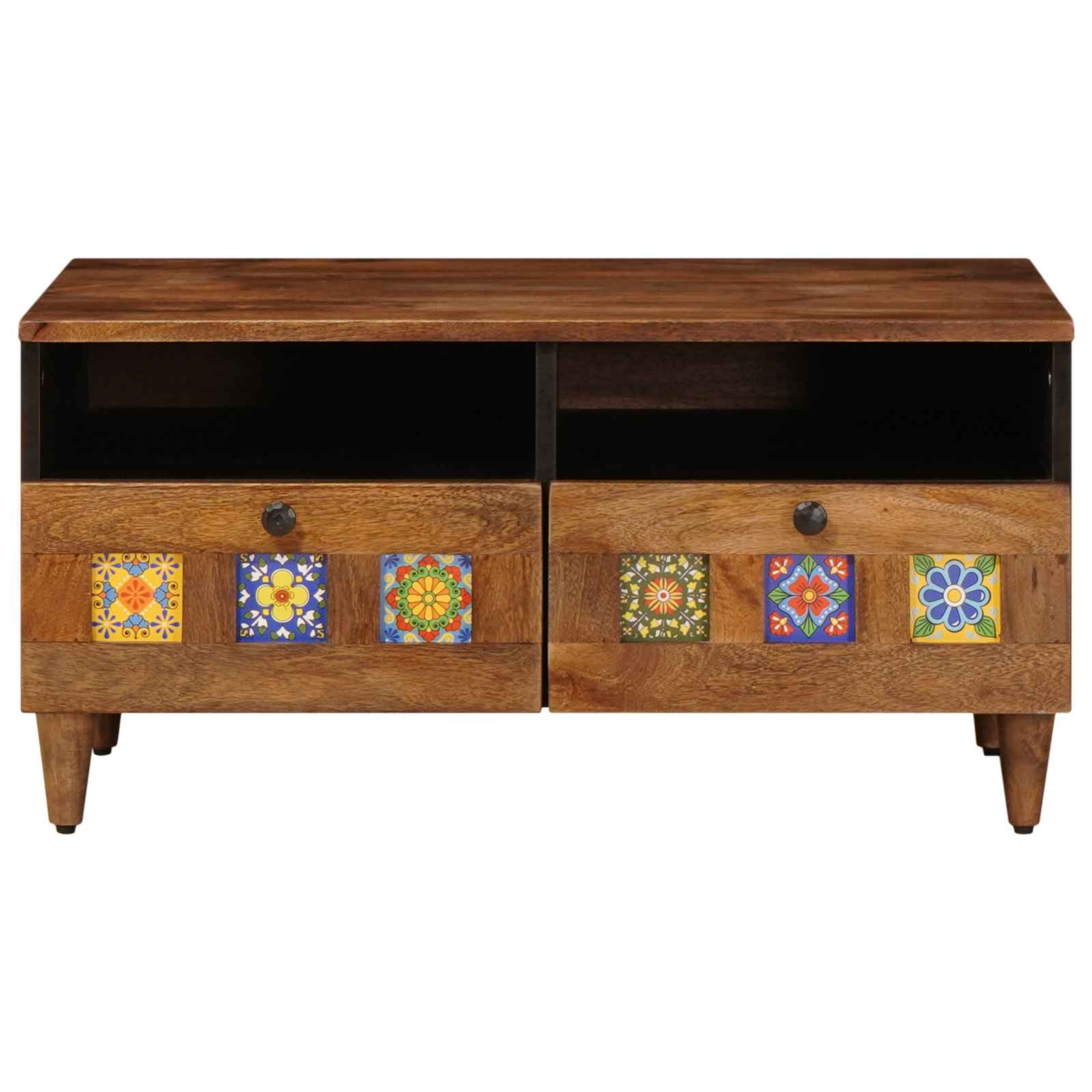 vidaXL TV-kast Walnotenhout 70 x 33,5 x 46 cm Massief Mango Hout