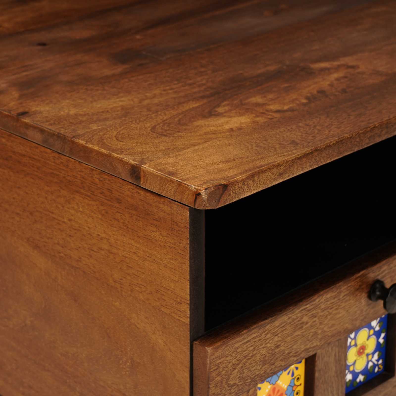 vidaXL TV-kast Walnotenhout 70 x 33,5 x 46 cm Massief Mango Hout