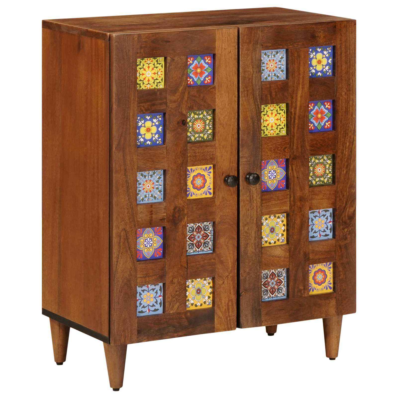 vidaXL Dressoir Walnotenhout 60 x 33,5 x 75 cm Massief Mango Hout