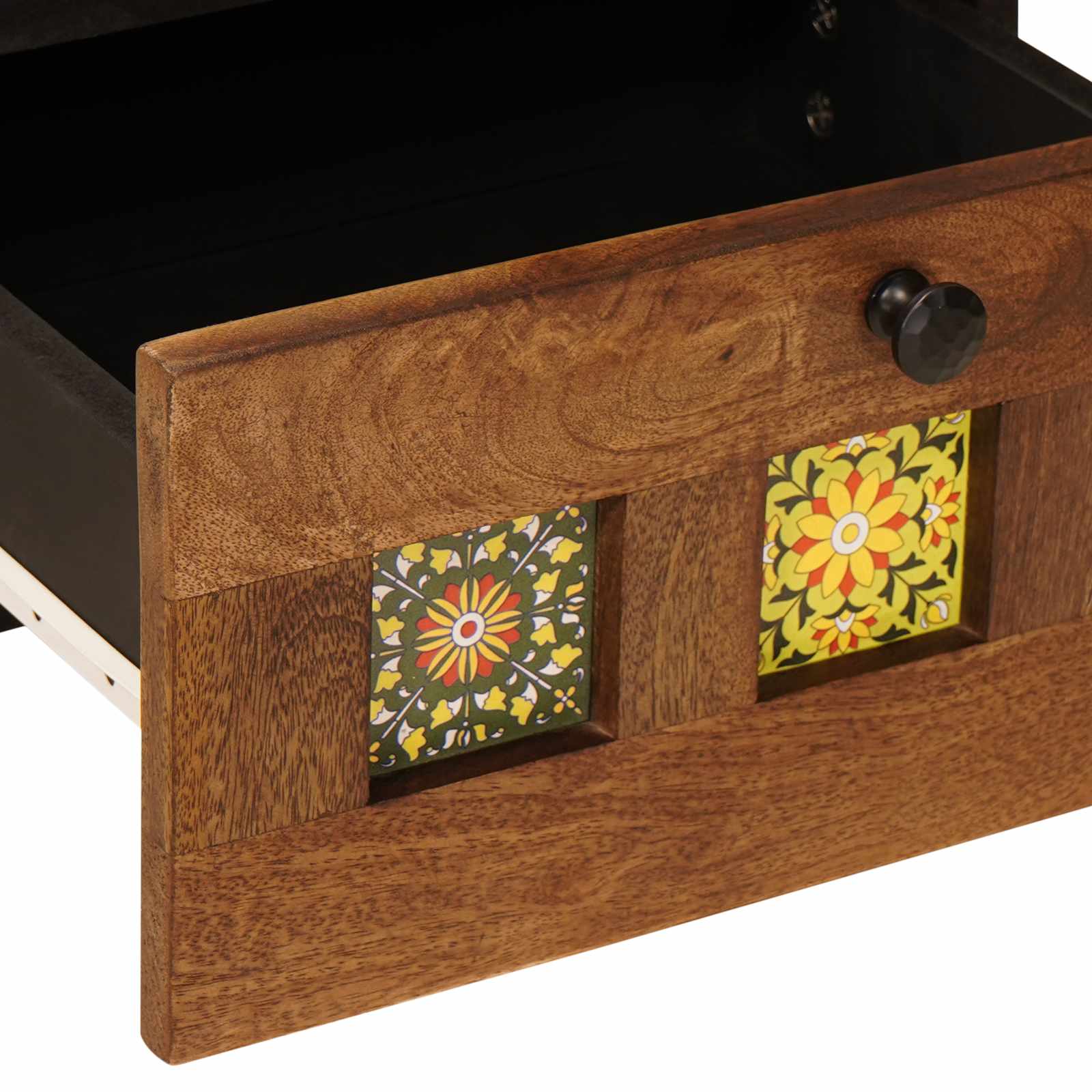 vidaXL Nachtkastje 2 pcs Bruin 40 x 33 x 46 cm Massief Mango Hout