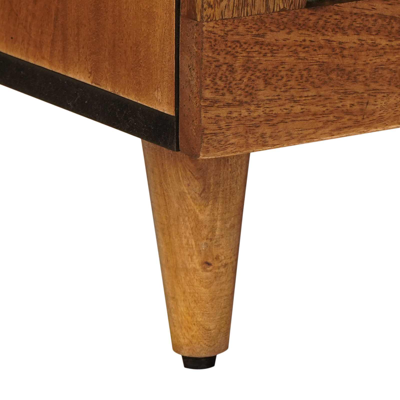 vidaXL Nachtkastje 2 pcs Bruin 40 x 33 x 46 cm Massief Mango Hout