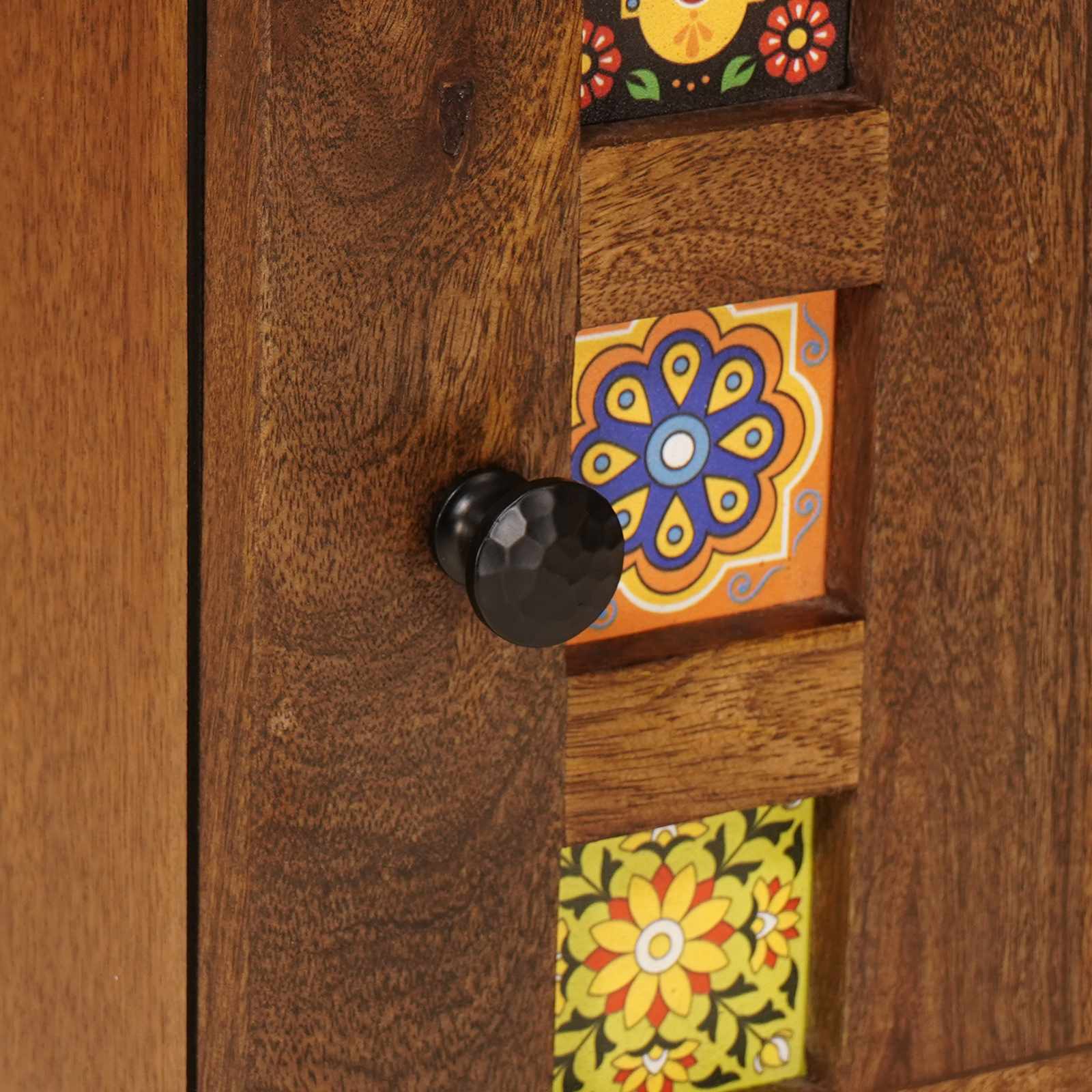 vidaXL Nachtkastje met lade Bruin 50 x 33 x 60 cm Massief Mango Hout