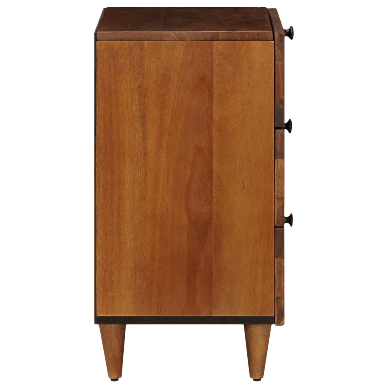 vidaXL Nachtkastje met lade Bruin 50 x 33 x 60 cm Massief Mango Hout