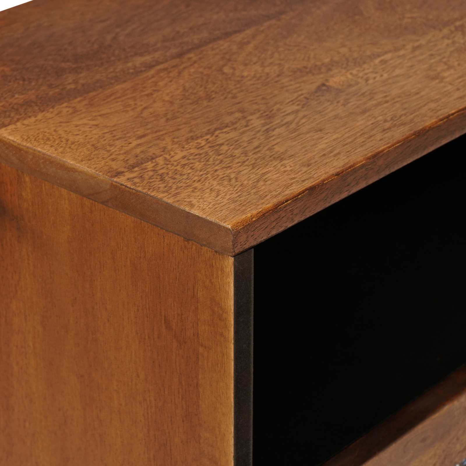 vidaXL Nachtkastje met lade Bruin 50 x 33 x 60 cm Massief Mango Hout