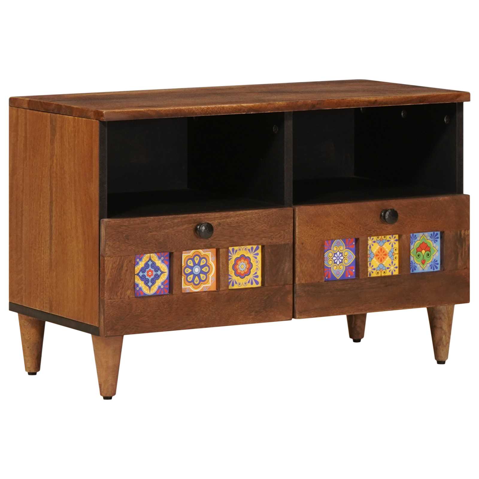 vidaXL Salontafel met lade Bruin 80 x 54 x 40 cm Massief Mango Hout