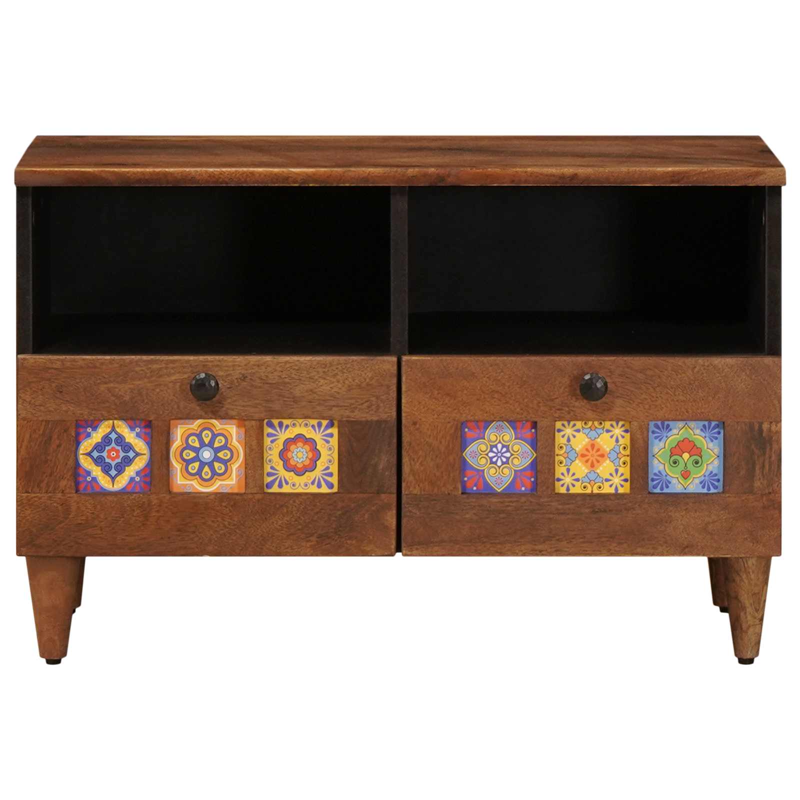 vidaXL Salontafel met lade Bruin 80 x 54 x 40 cm Massief Mango Hout