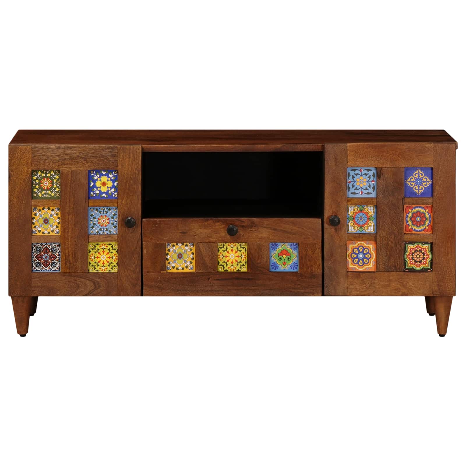 vidaXL TV-kast Walnotenhout 105 x 33,5 x 46 cm Massief Mango Hout