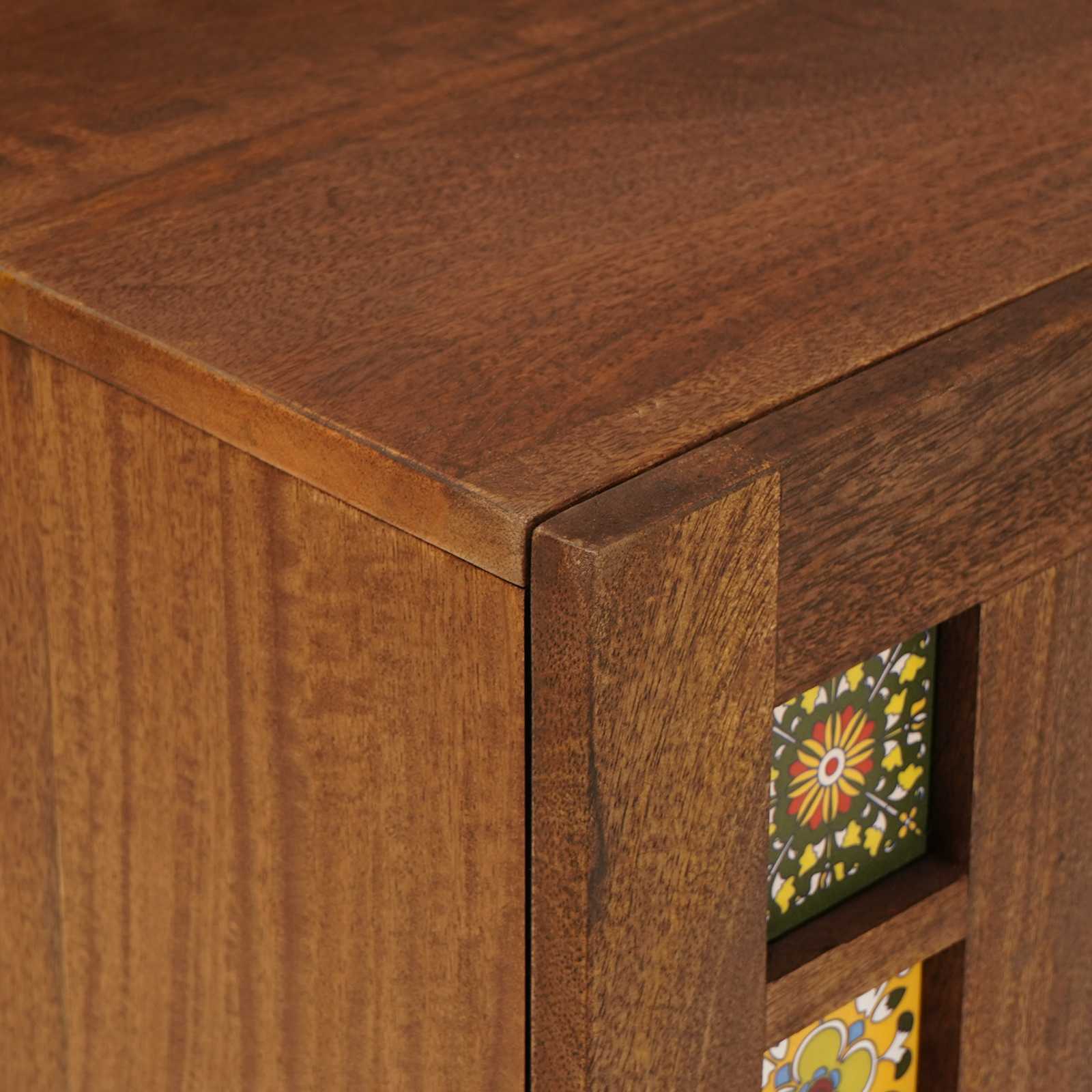 vidaXL TV-kast Walnotenhout 105 x 33,5 x 46 cm Massief Mango Hout