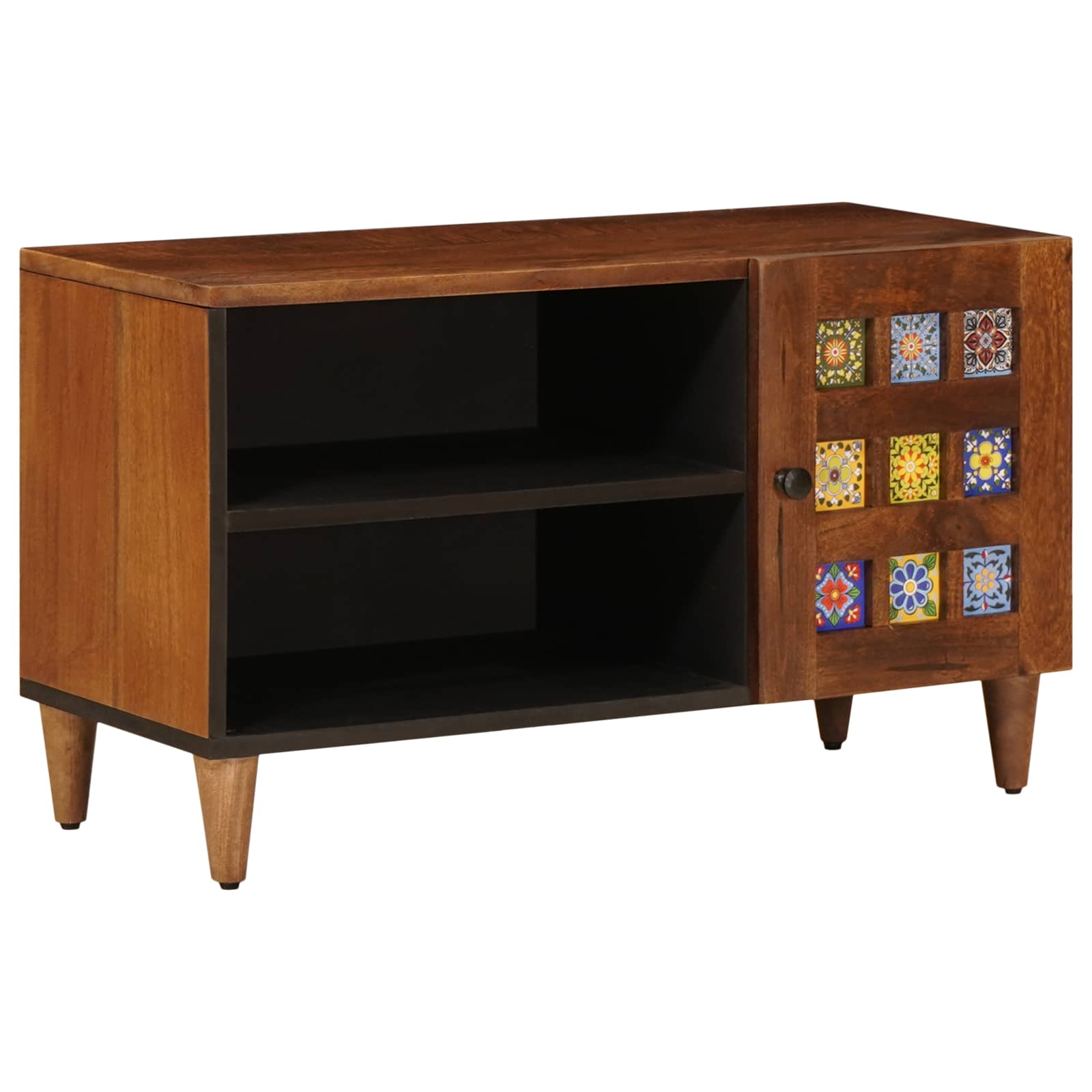 vidaXL TV-kast Walnotenhout 80 x 31,5 x 46 cm Massief Mango Hout