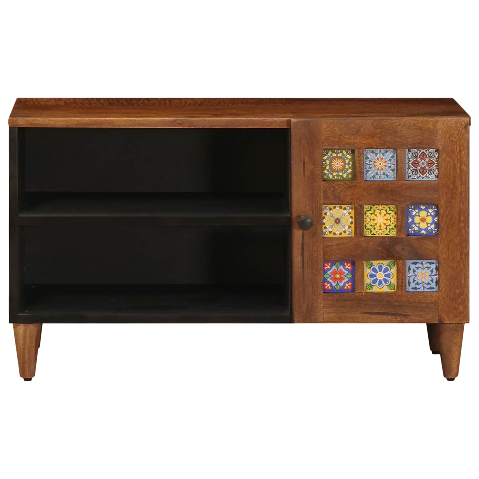 vidaXL TV-kast Walnotenhout 80 x 31,5 x 46 cm Massief Mango Hout