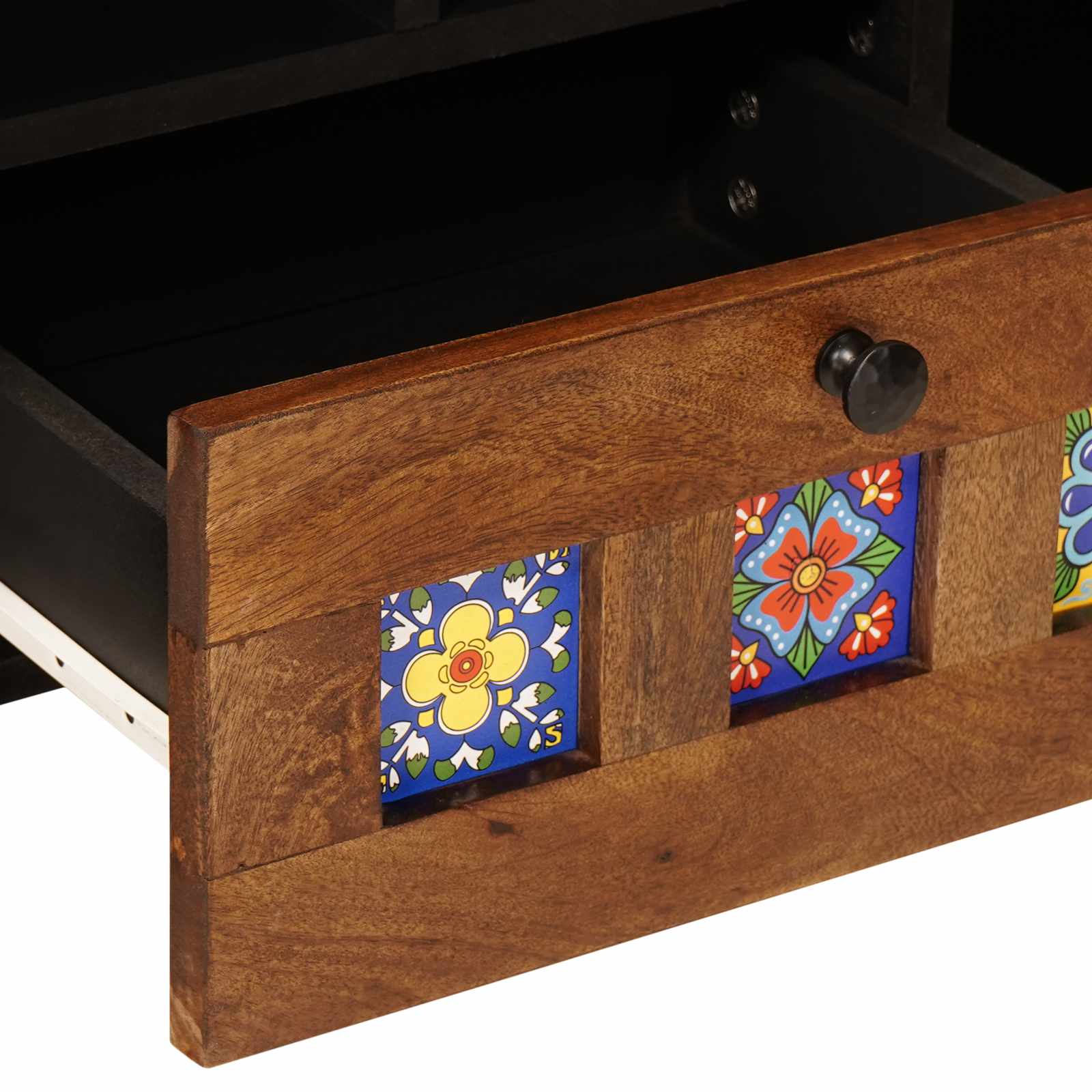 vidaXL TV-kast Walnotenhout 100 x 33,5 x 46 cm Massief Mango Hout