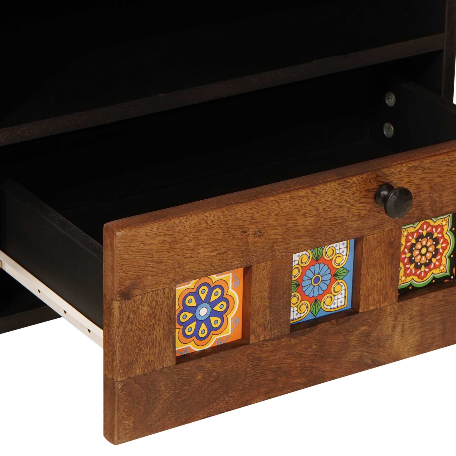 vidaXL TV-kast Walnotenhout 80 x 33,5 x 46 cm Massief Mango Hout