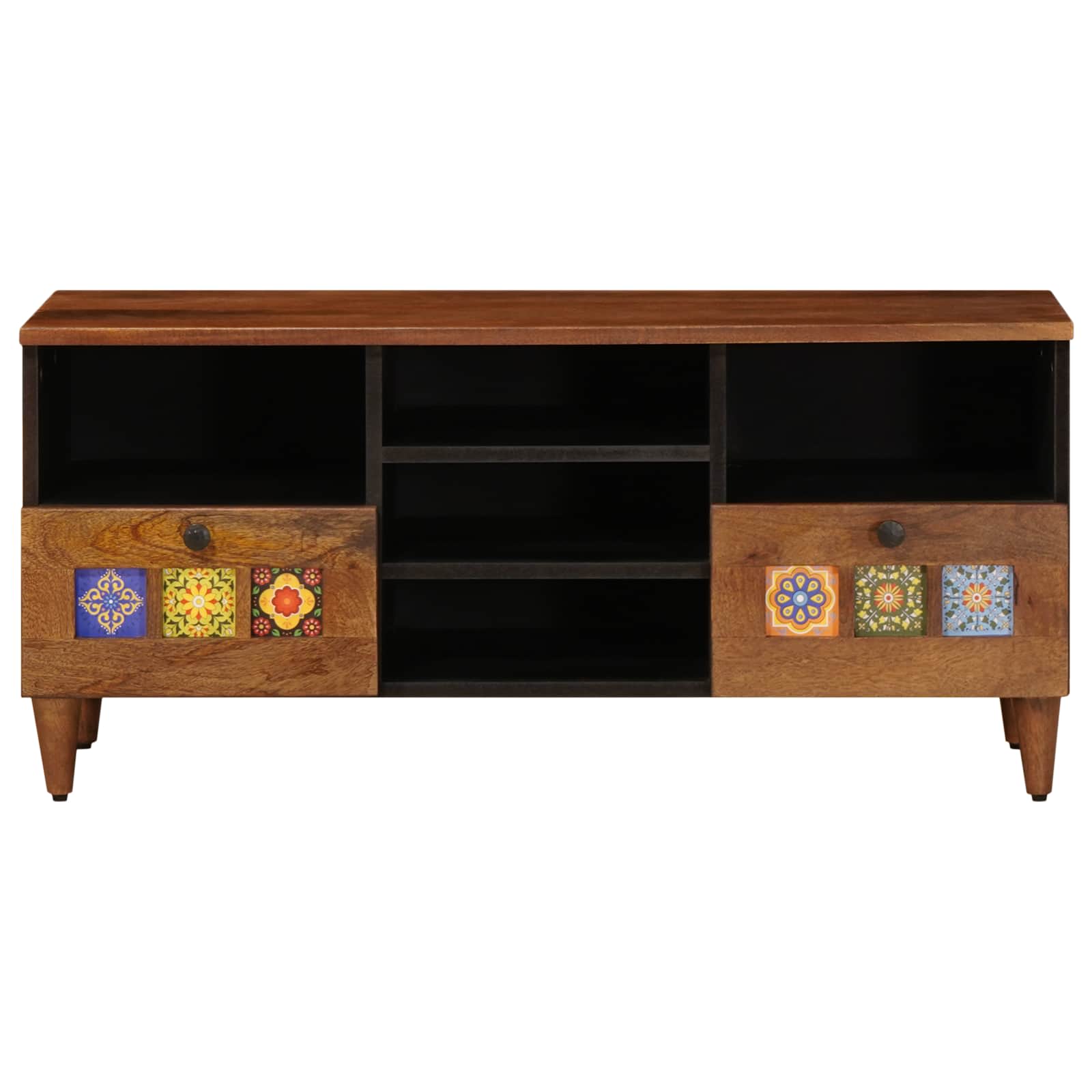 vidaXL TV-kast Walnotenhout 100 x 33,5 x 46 cm Massief Mango Hout