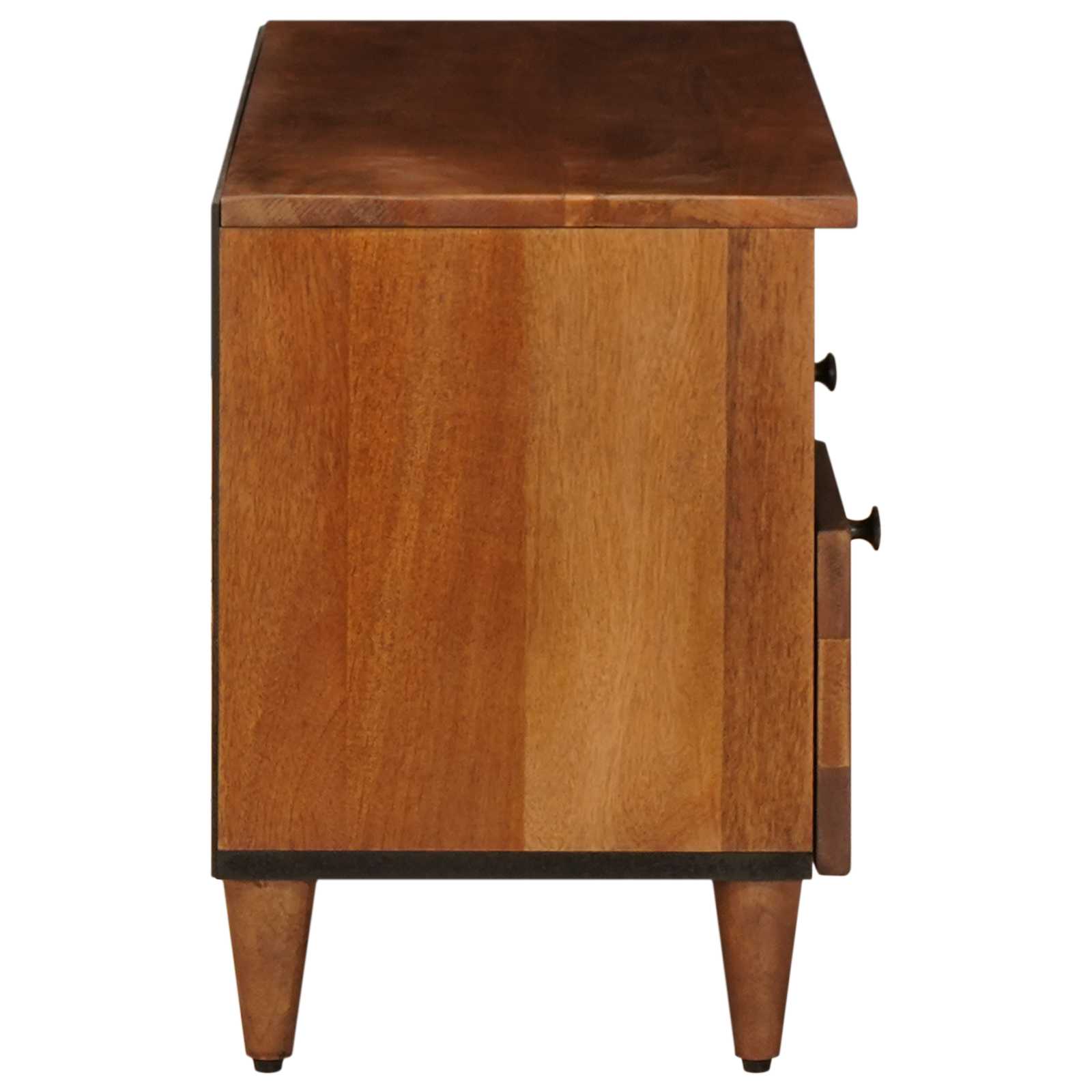 vidaXL TV-kast Walnotenhout 100 x 33,5 x 46 cm Massief Mango Hout