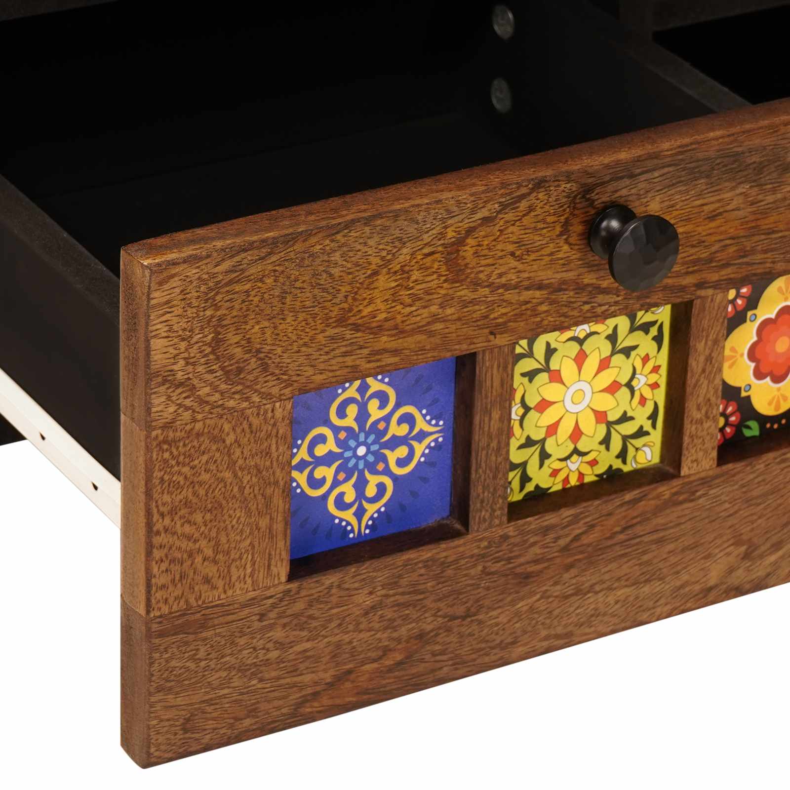 vidaXL TV-kast Walnotenhout 100 x 33,5 x 46 cm Massief Mango Hout
