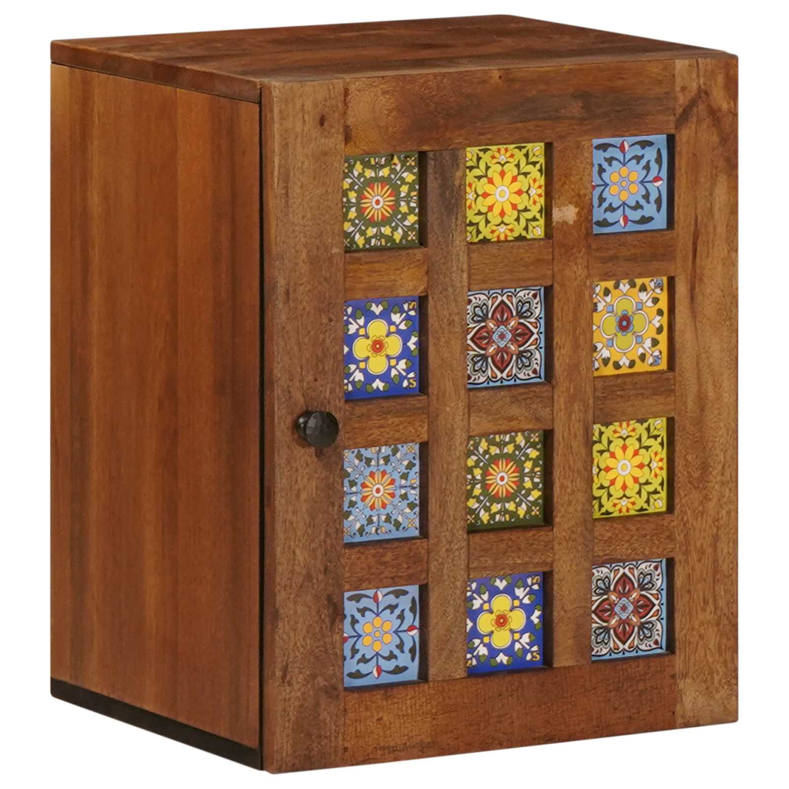 vidaXL Badkamer Hangkast met opslag Walnotenhout 38 x 33,5 x 48 cm