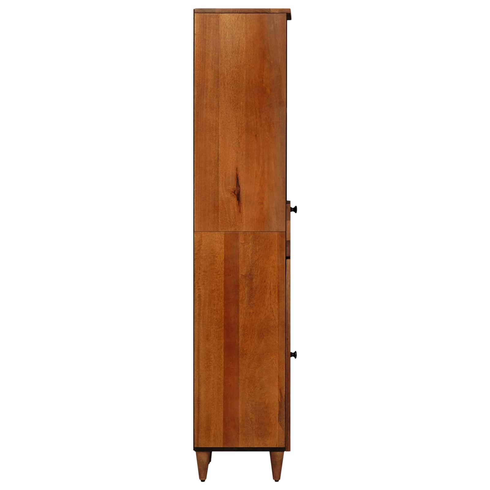 vidaXL Badkamerkast met lade met plank Walnotenhout 38 x 33,5 x 160 cm