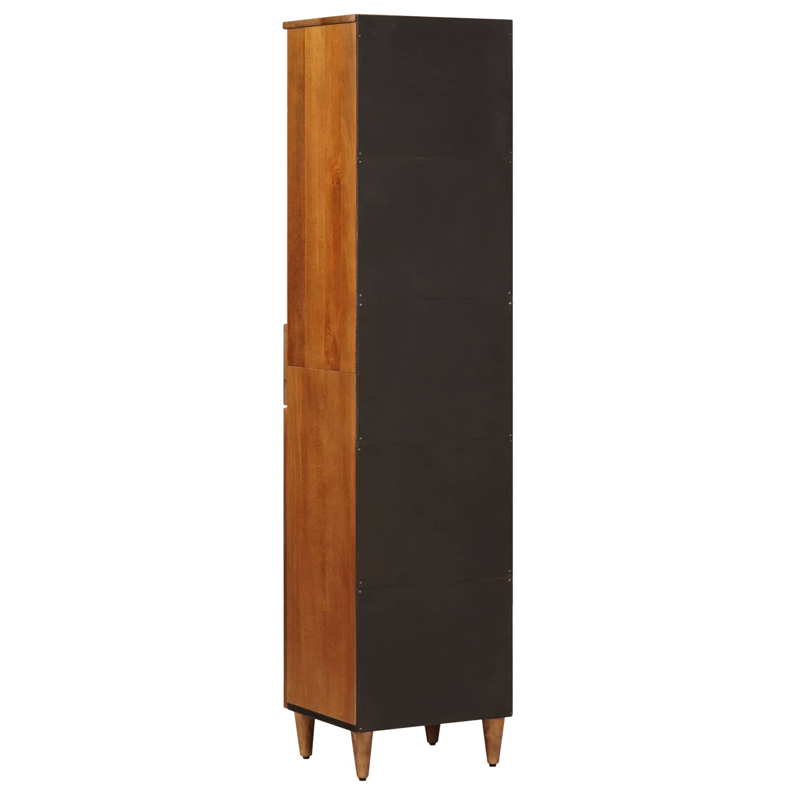 vidaXL Badkamerkast met lade met plank Walnotenhout 38 x 33,5 x 160 cm