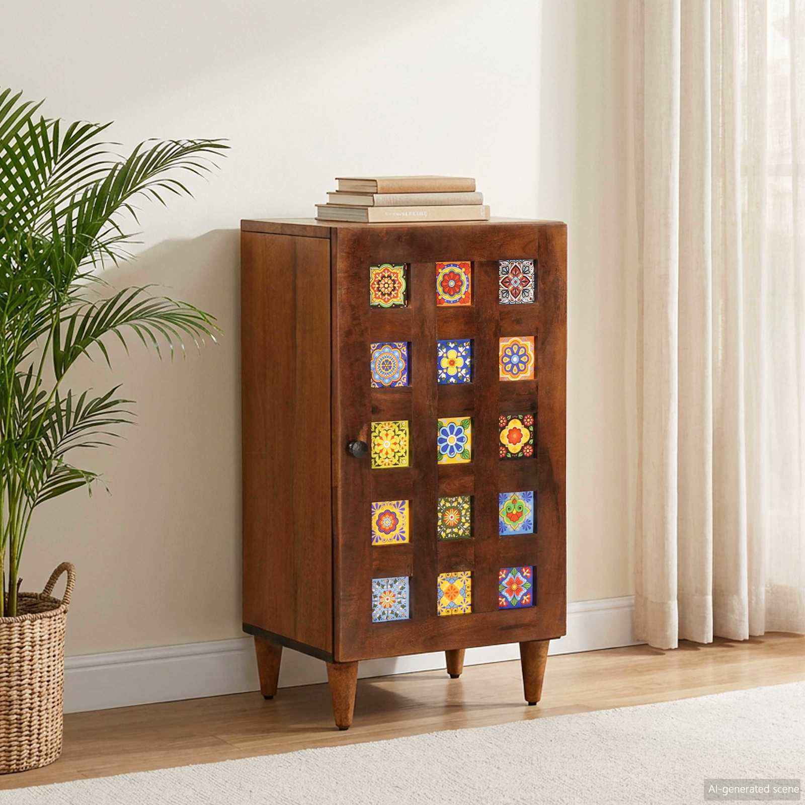 vidaXL Dressoir Walnotenhout 40 x 33,5 x 75 cm Massief Mango Hout