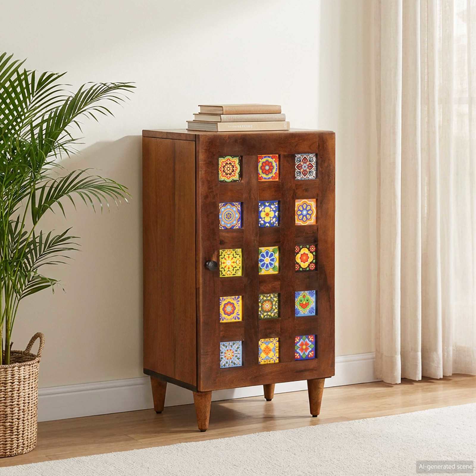 vidaXL Dressoir Walnotenhout 40 x 33,5 x 75 cm Massief Mango Hout