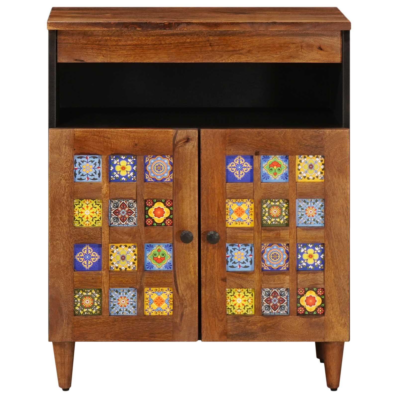 vidaXL Dressoir Walnotenhout 60 x 33,5 x 75 cm Massief Mango Hout
