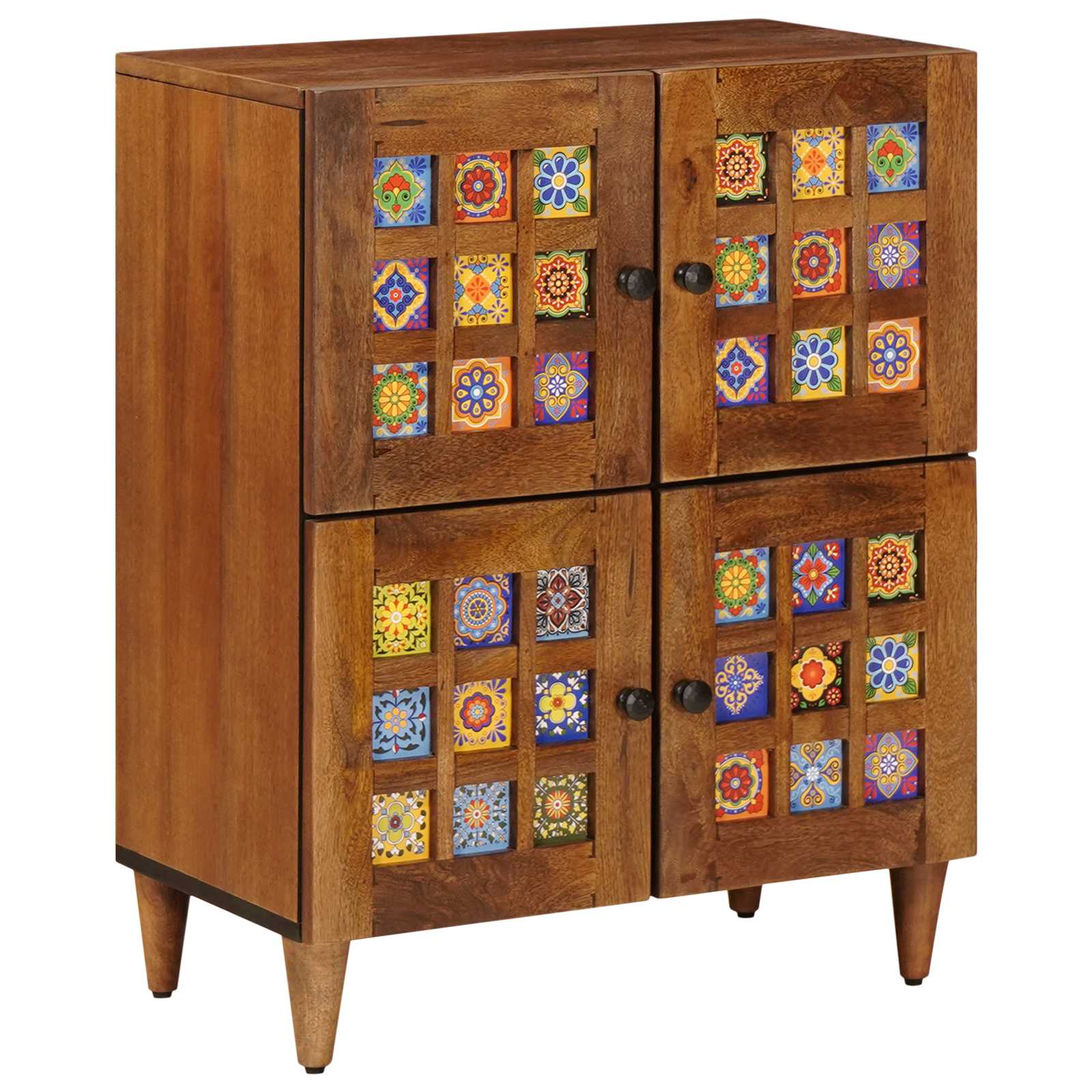 vidaXL Dressoir Walnotenhout 60 x 33,5 x 75 cm Massief Mango Hout
