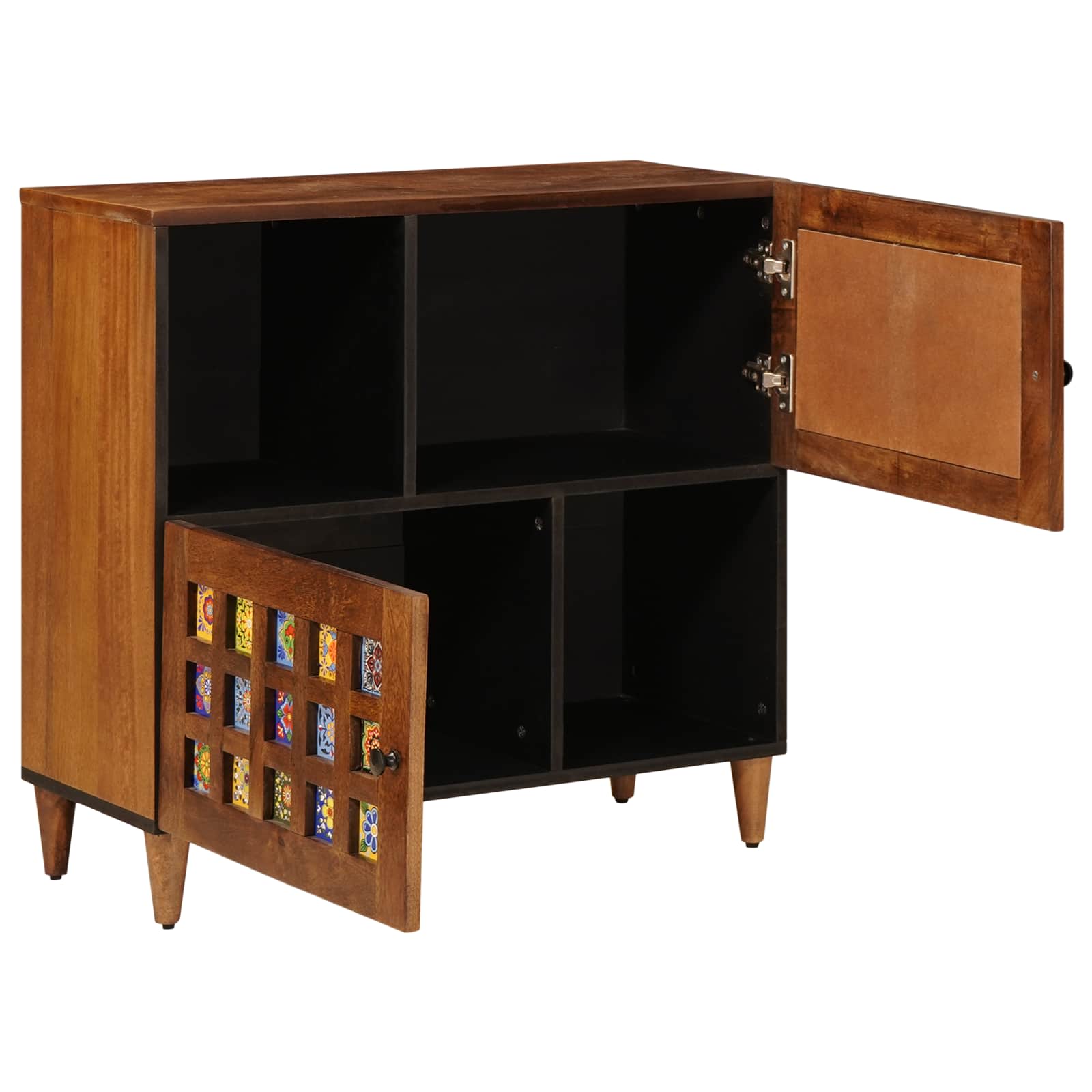 vidaXL Dressoir Walnotenhout 80 x 33,5 x 75 cm Massief Mango Hout