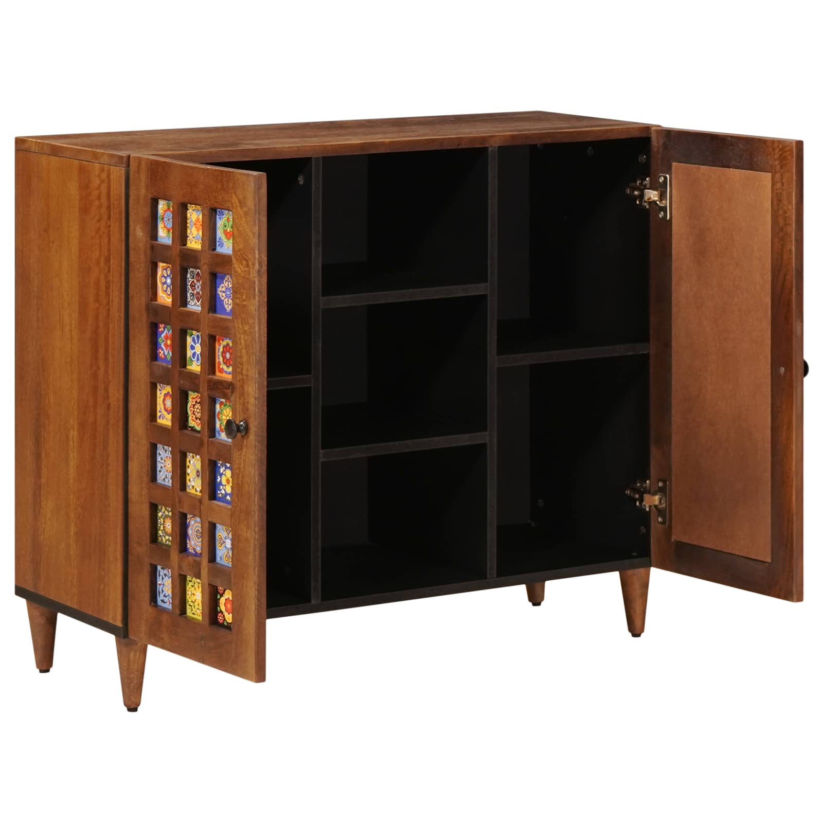 vidaXL Dressoir Walnotenhout 90 x 33,5 x 75 cm Massief Mango Hout