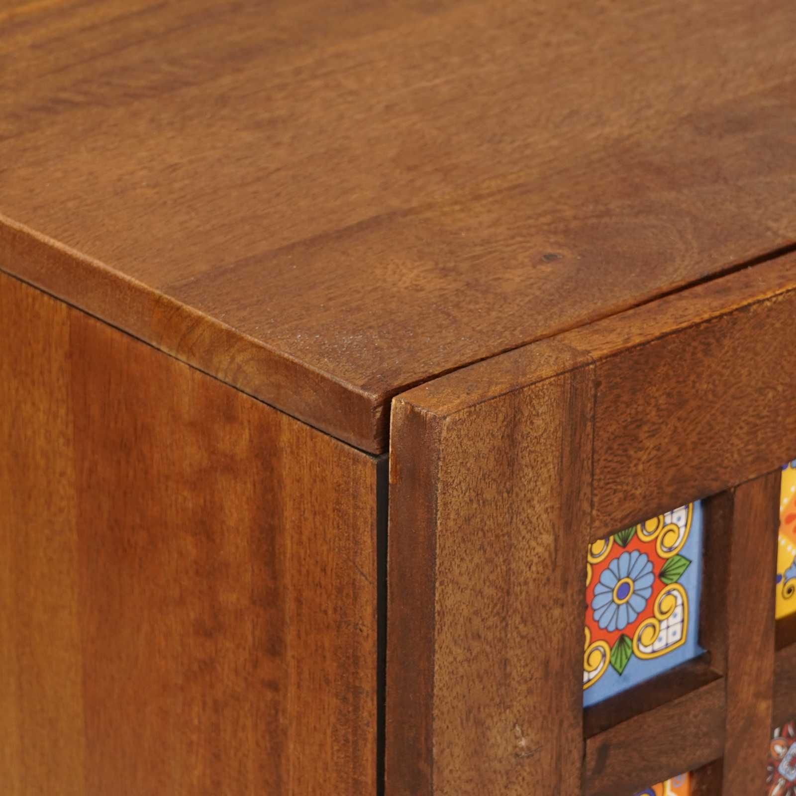 vidaXL Dressoir Walnotenhout 90 x 33,5 x 75 cm Massief Mango Hout