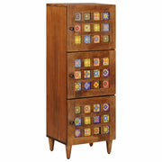 vidaXL Hoge kast Walnotenhout 40 x 33,5 x 110 cm Massief Mango Hout