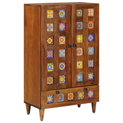 vidaXL Hoge kast Walnotenhout 60 x 33,5 x 100 cm Massief Mango Hout