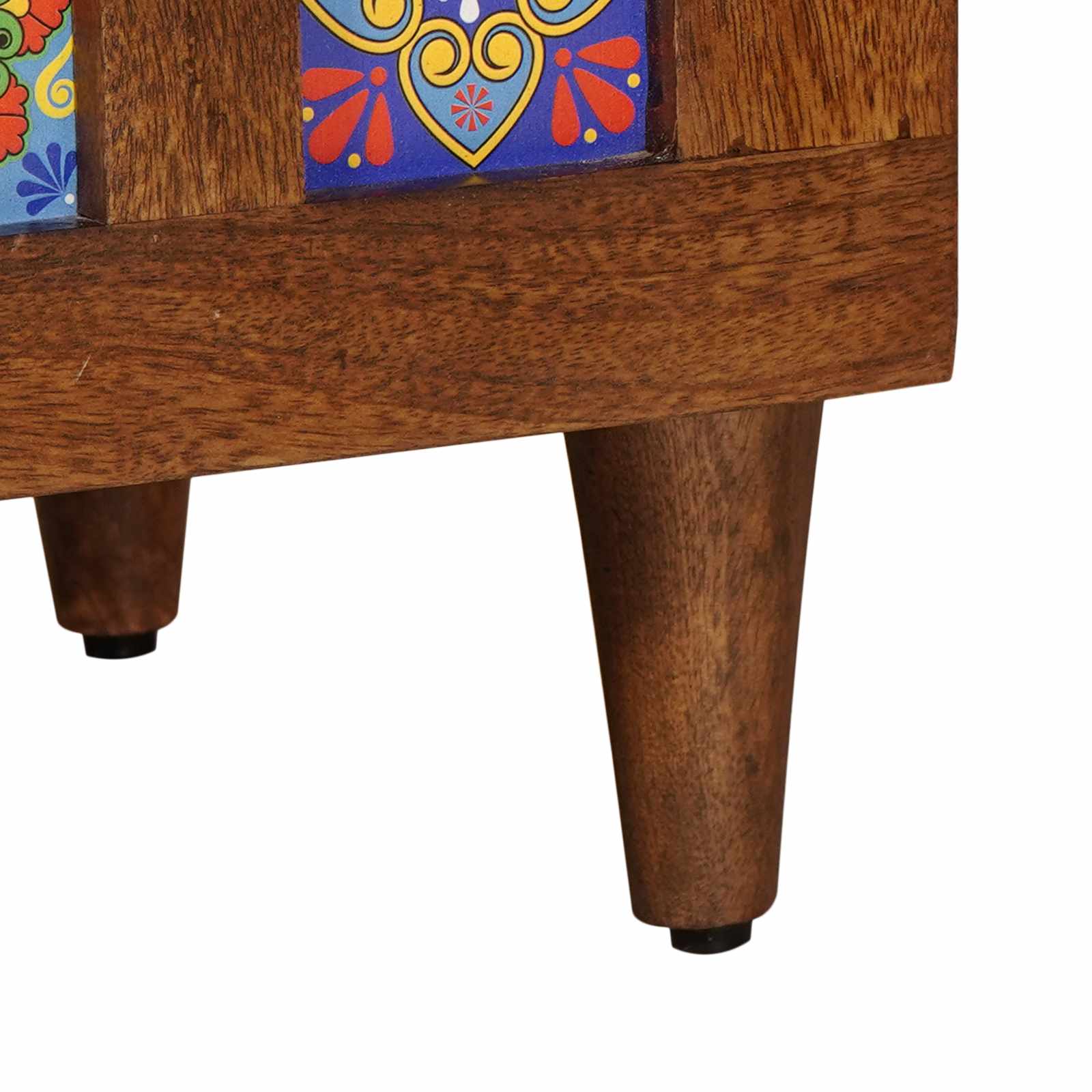 vidaXL Hoge kast Walnotenhout 60 x 33,5 x 100 cm Massief Mango Hout