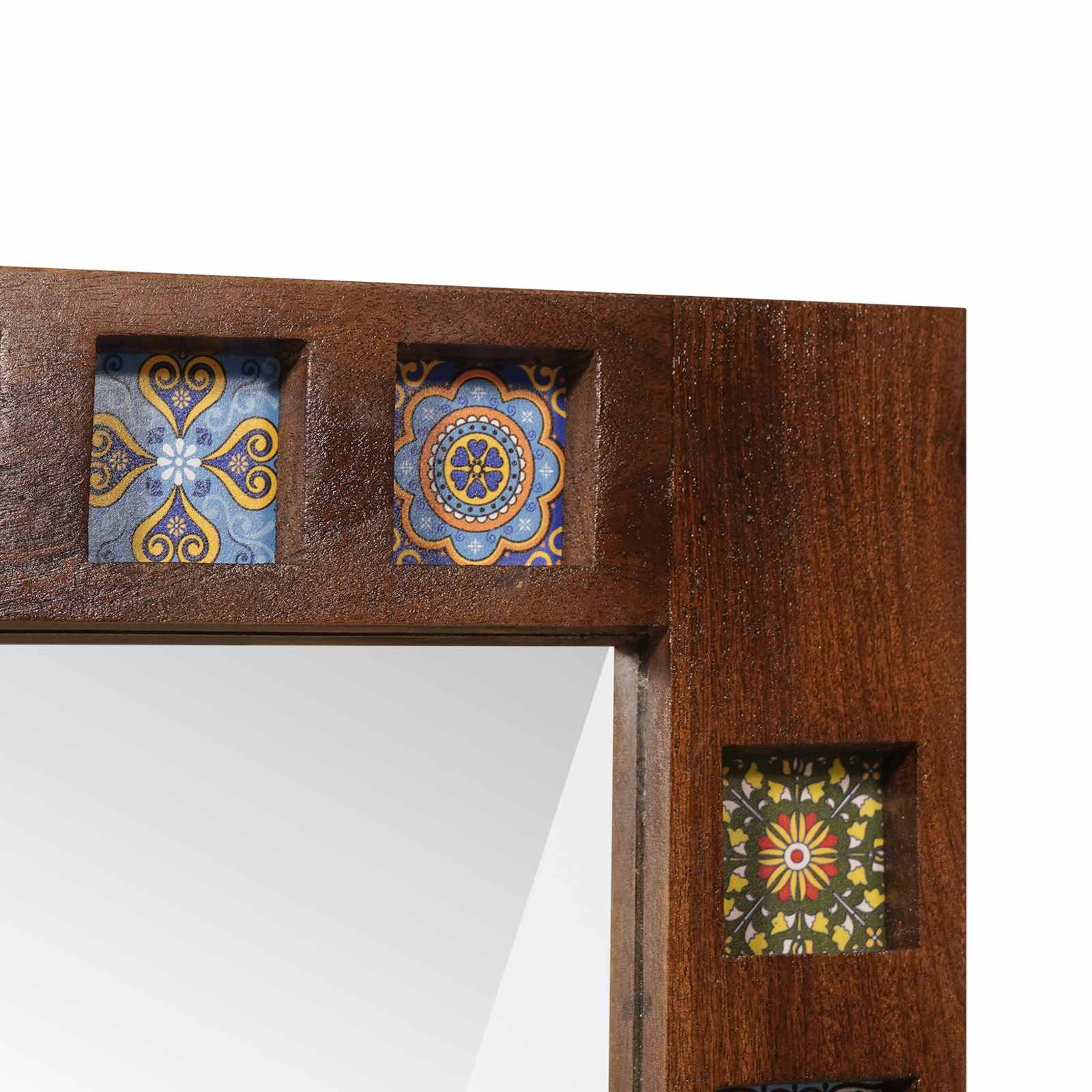 vidaXL Badkamer Spiegel Walnotenhout 50 x 70 x 3 cm Massief Mango Hout
