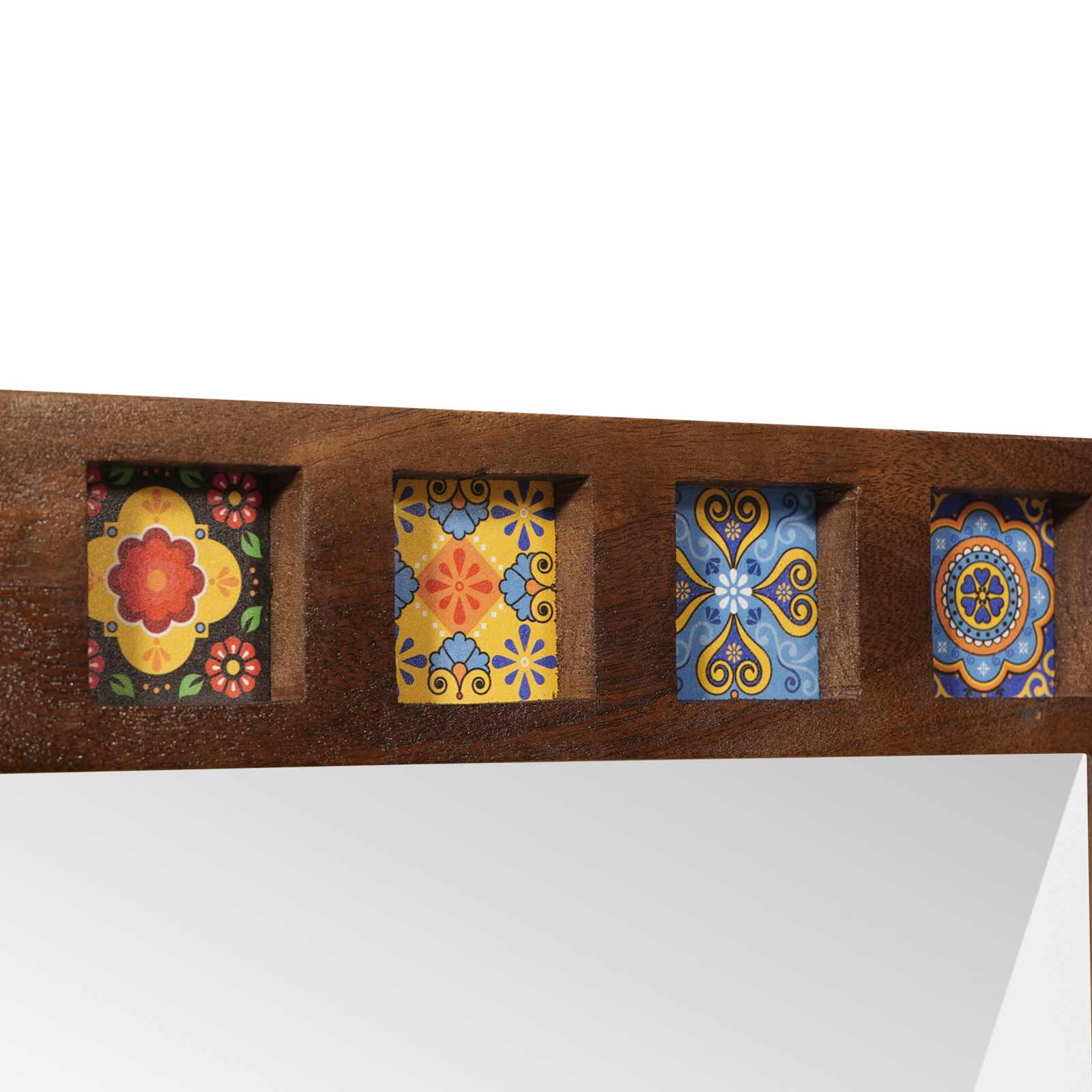 vidaXL Badkamer Spiegel Walnotenhout 50 x 70 x 3 cm Massief Mango Hout