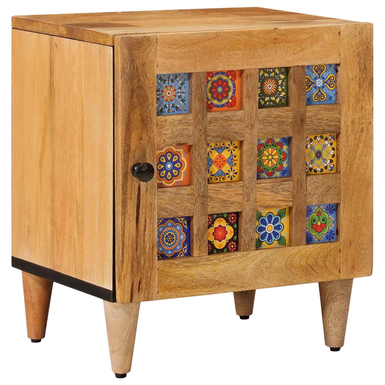 vidaXL Nachtkastje Bruin 40 x 33,5 x 46 cm Massief Mango Hout