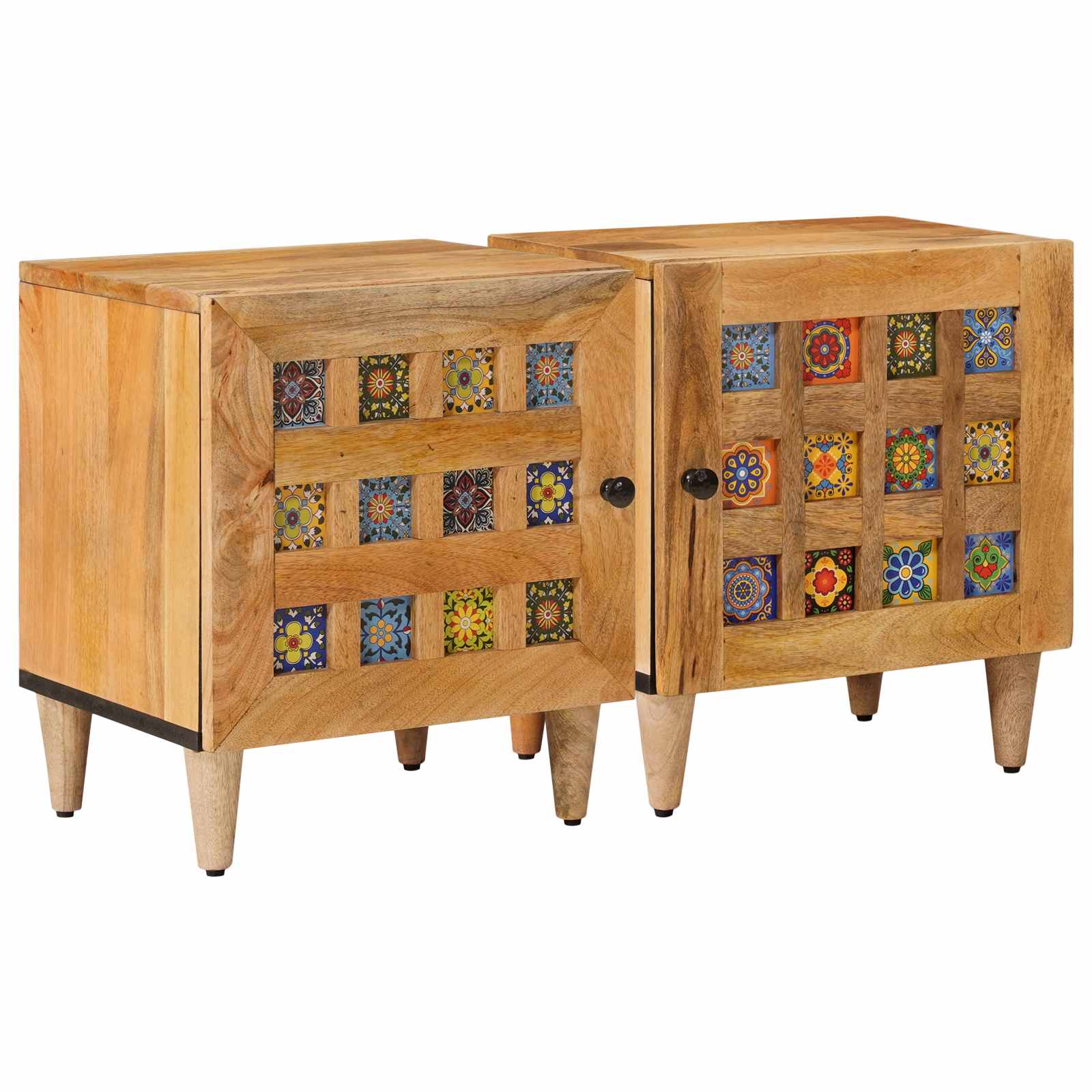 vidaXL Nachtkastje Bruin 40 x 33,5 x 46 cm Massief Mango Hout