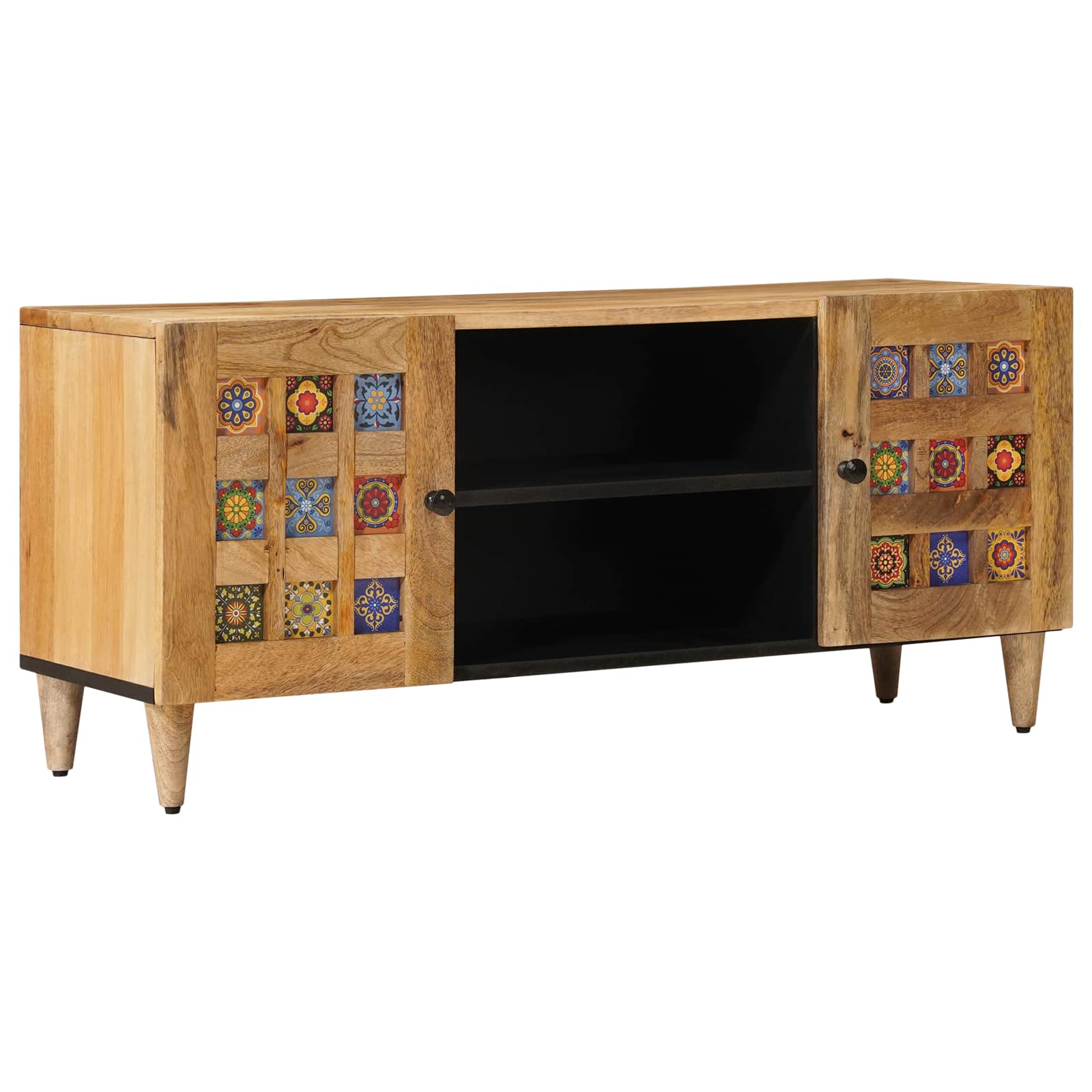 vidaXL TV-kast Walnotenhout 105 x 33,5 x 46 cm Massief Mango Hout