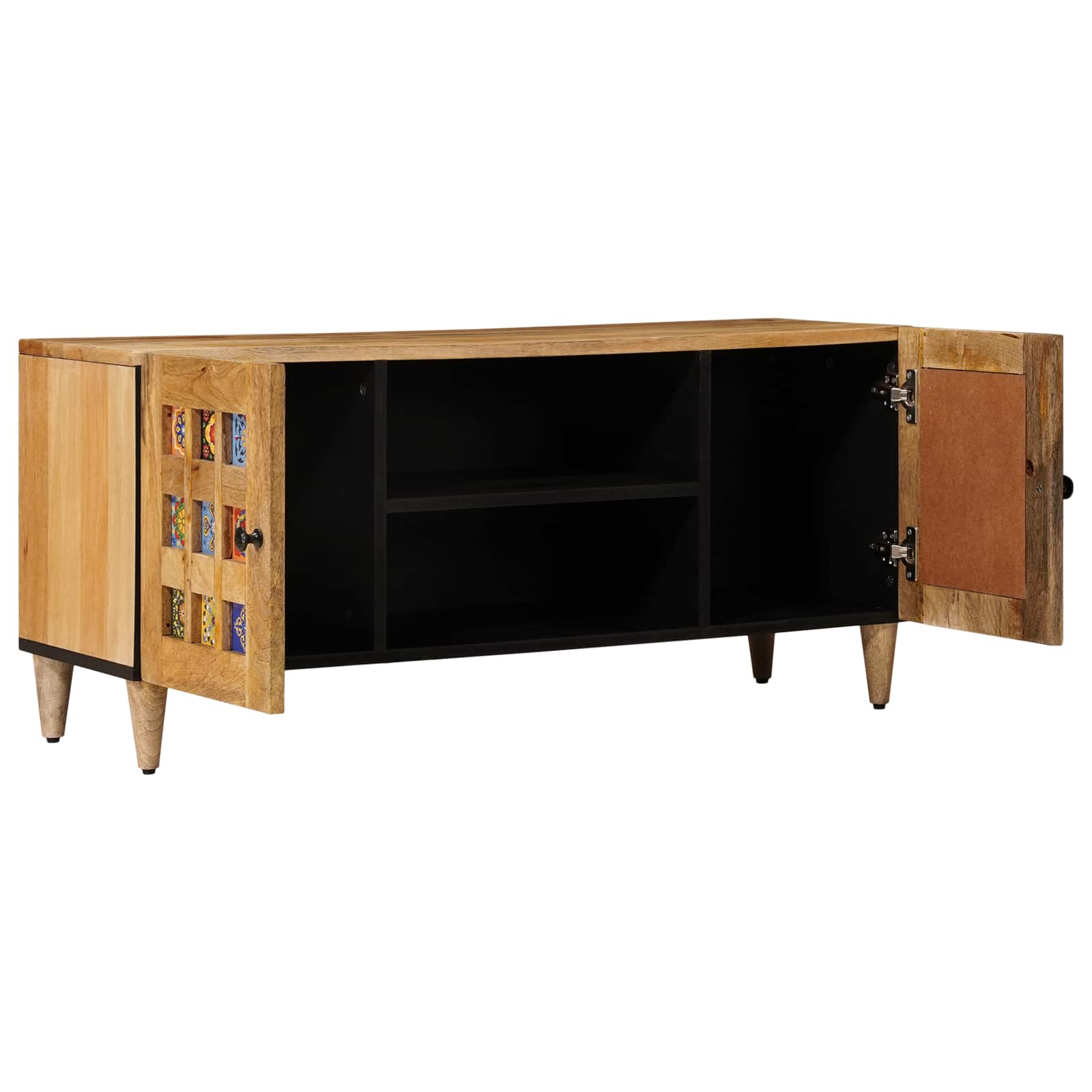 vidaXL TV-kast Walnotenhout 105 x 33,5 x 46 cm Massief Mango Hout