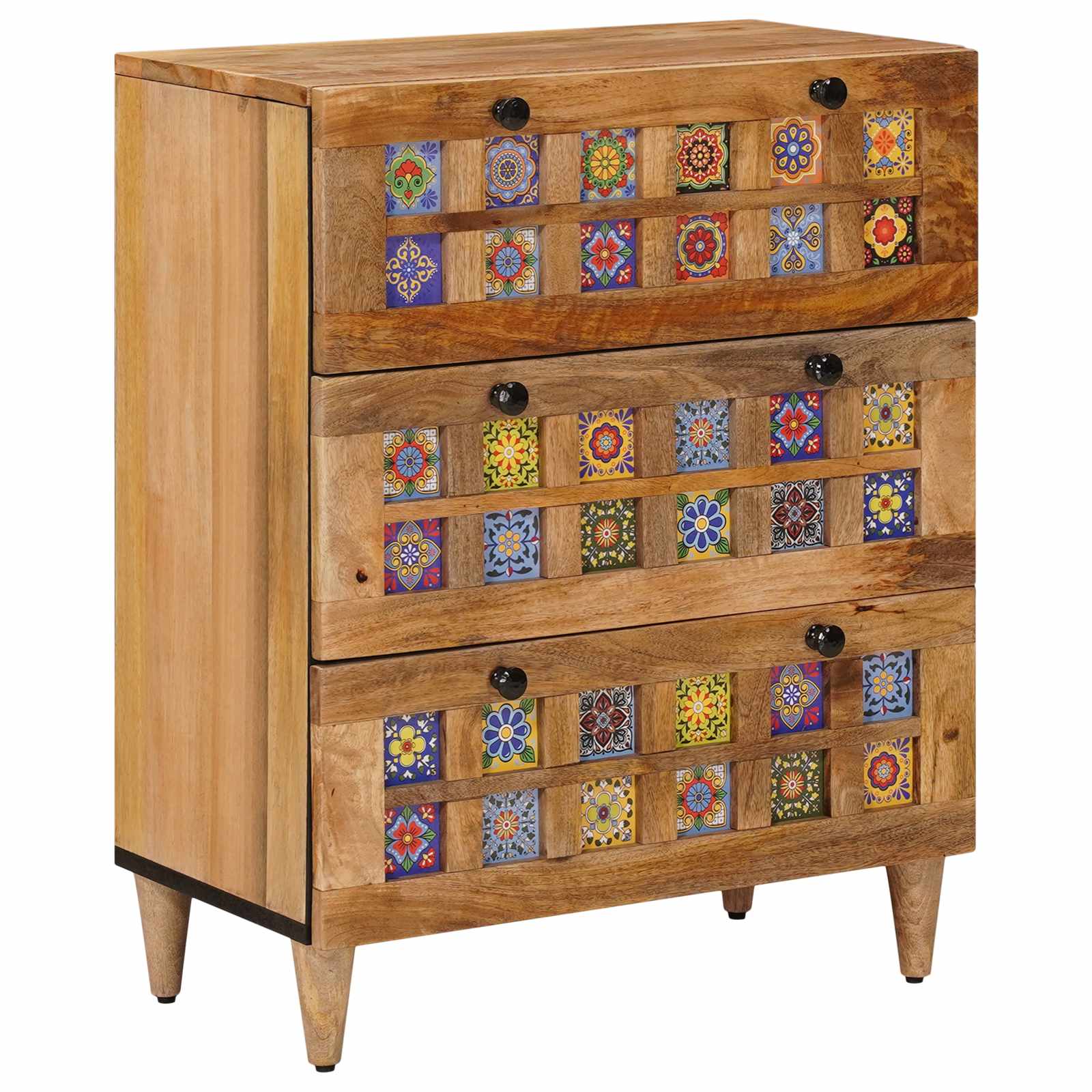 vidaXL Dressoir Walnotenhout 60 x 33,5 x 75 cm Massief Mango Hout