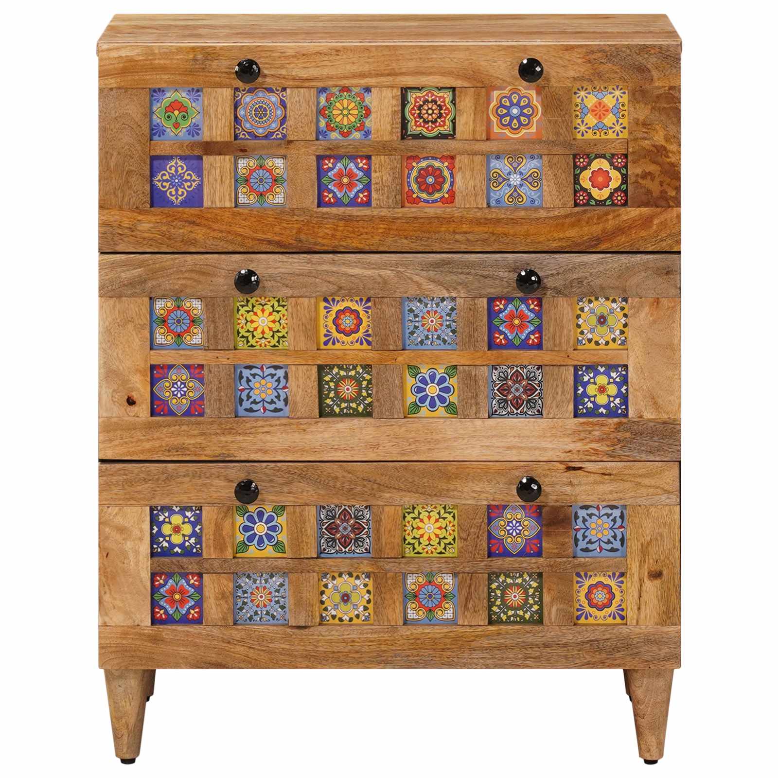 vidaXL Dressoir Walnotenhout 60 x 33,5 x 75 cm Massief Mango Hout