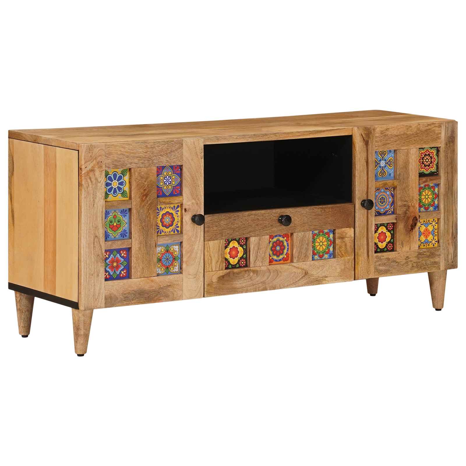 vidaXL TV-kast Walnotenhout 105 x 33,5 x 46 cm Massief Mango Hout